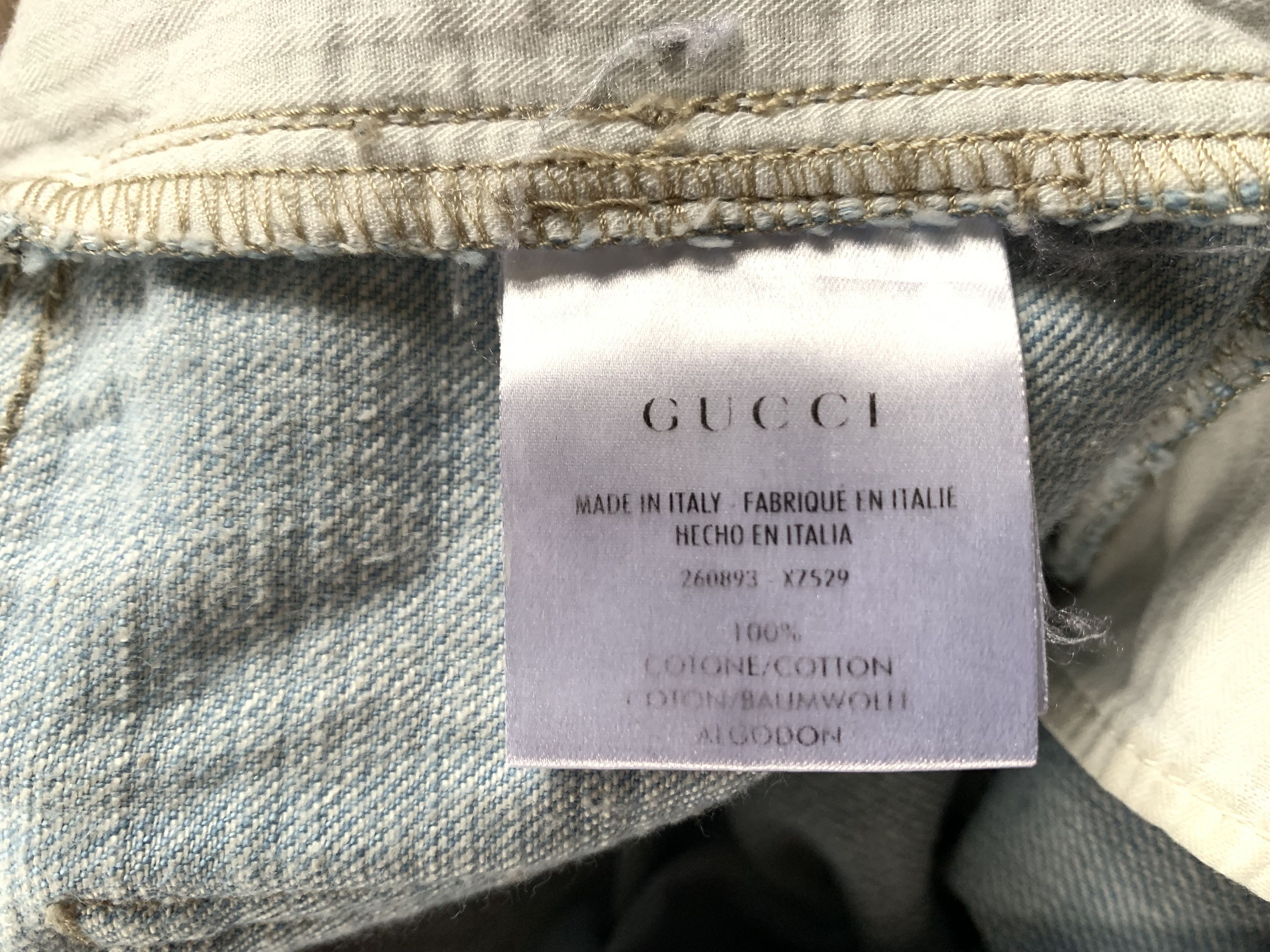 Gucci × Vintage Gucci Light Blue Skinny Jeans Size US 32 / EU 48 - 11 Thumbnail