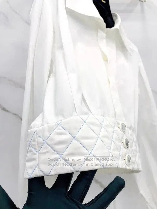 Chanel Chanel White Cotton Long Sleeve Top . Size M / US 6-8 / IT 42-44 - 7 Thumbnail