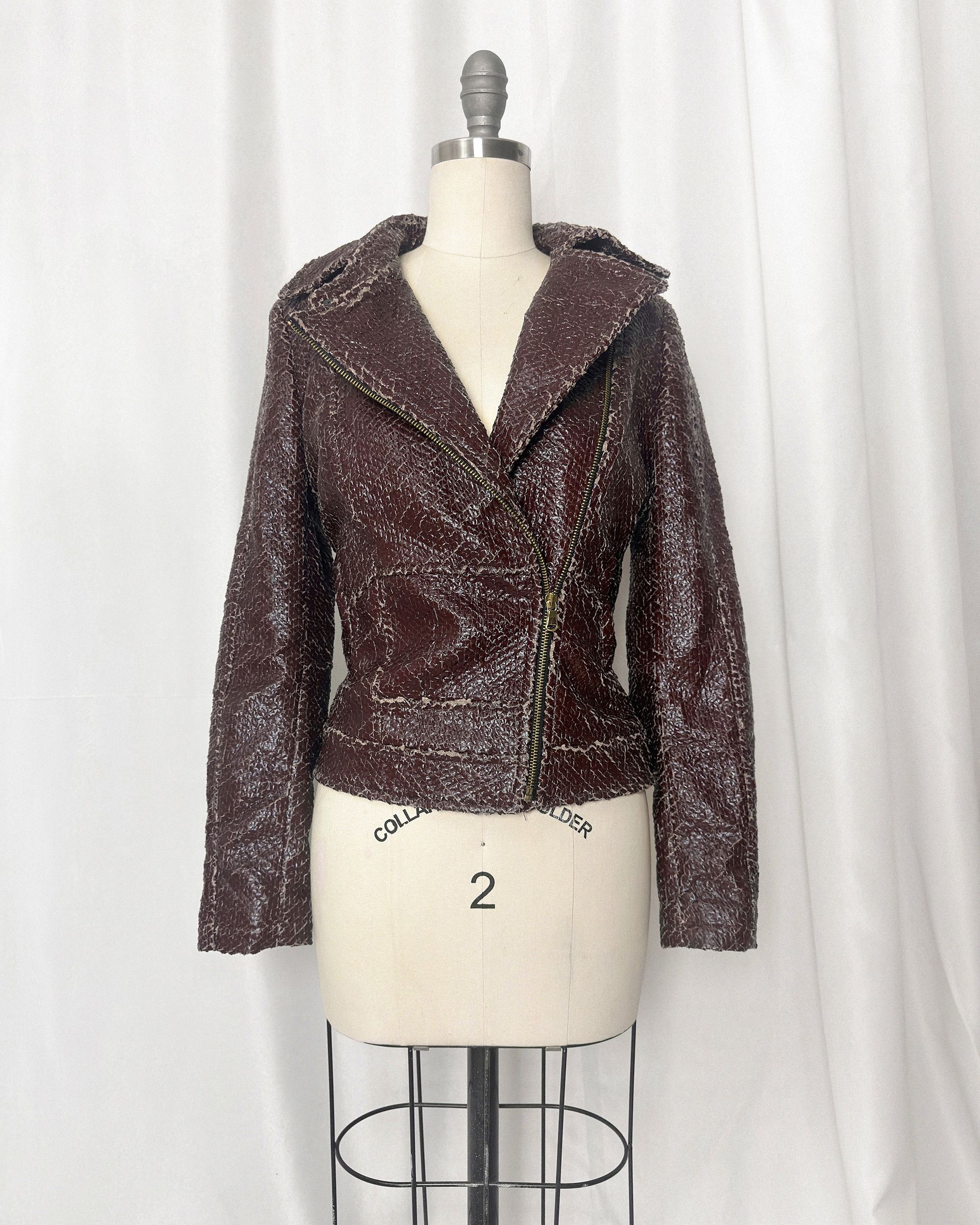 KMRii Van Caloen distressed leather biker jacket Size XS / US 0-2 / IT 36-38 - 7 Thumbnail