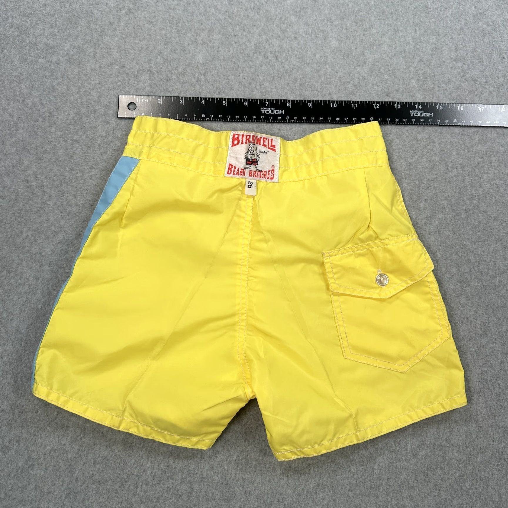 Vintage Birdwell Beach Britches Board Shorts Mens 28 Yellow Blue Boardshorts Swim Trunks Surf Retro Womens?? Size US 28 / EU 44 - 4 Thumbnail