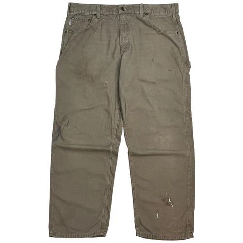 Vintage Carhartt Dungaree Pants Grey Beige