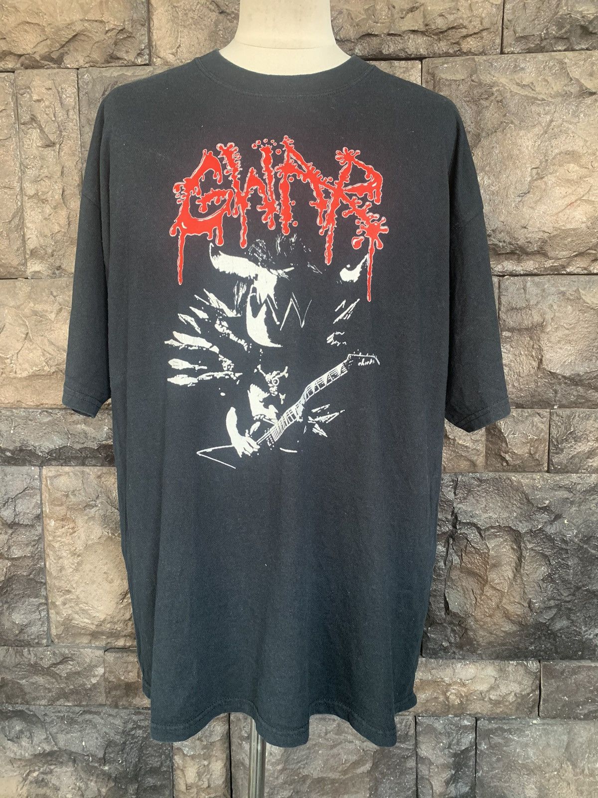 image of Band Tees x Rock T Shirt Vintage Gwar Band T Shirt in Black, Men's (Size XL)