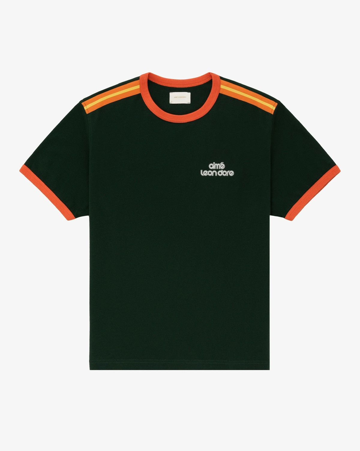 image of Aime Leon Dore Retro Ringer Tee Shirt in Pine, Men's (Size Large)