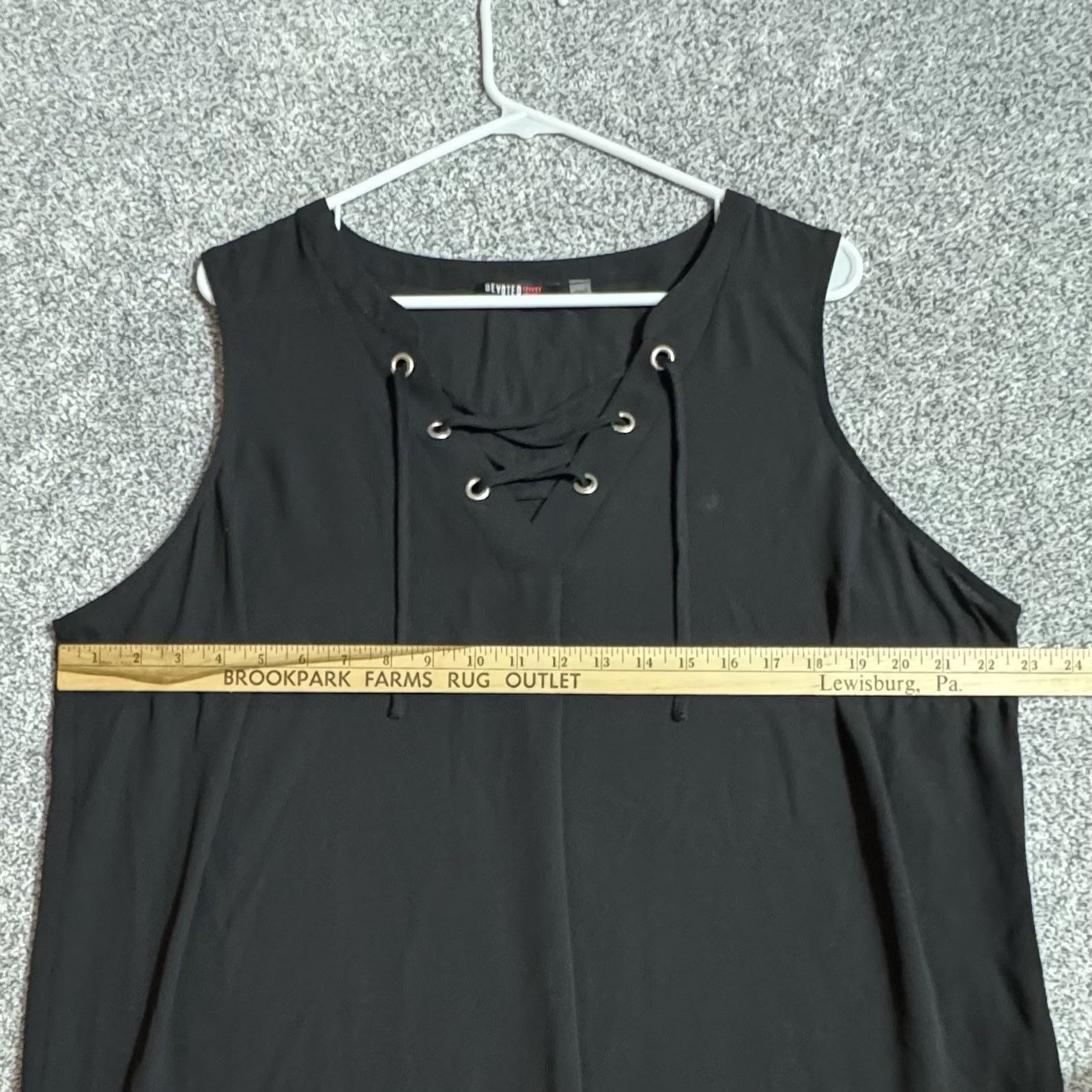 Other Tunic Top Womens 1X Plus Lace Up Grommet Sheer Gothic Grunge Size XL / US 12-14 / IT 48-50 - 9 Thumbnail