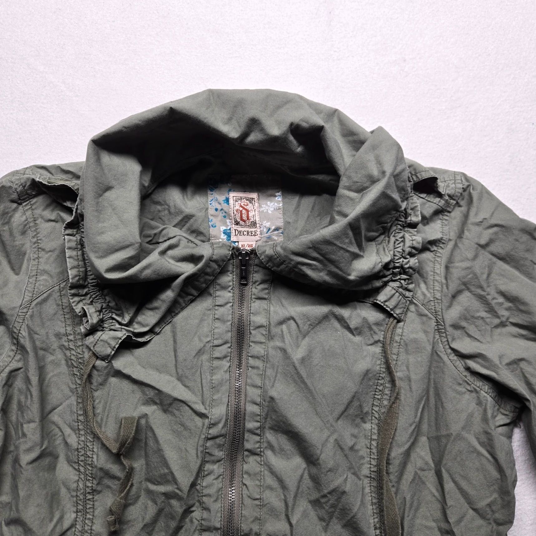 Decree VINTAGE Decree Jacket Shirt Women XL Gray Long Sleeve Zip Up Utility Coat Size XL / US 12-14 / IT 48-50 - 2 Thumbnail