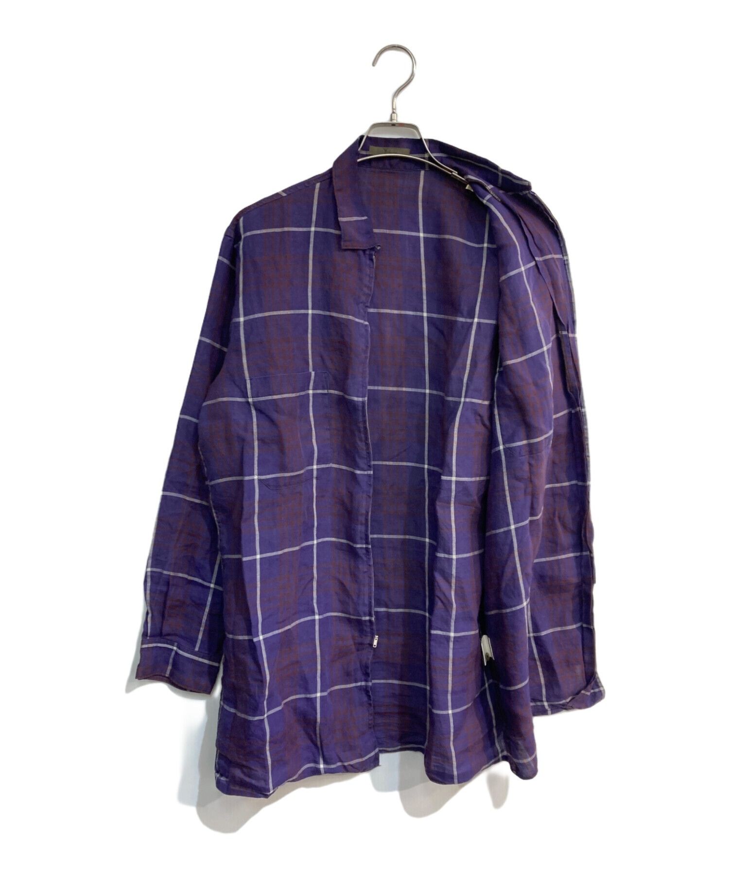 Yohji Yamamoto Checkered Linen Zip Shirt Size US M / EU 48-50 / 2 - 3 Thumbnail