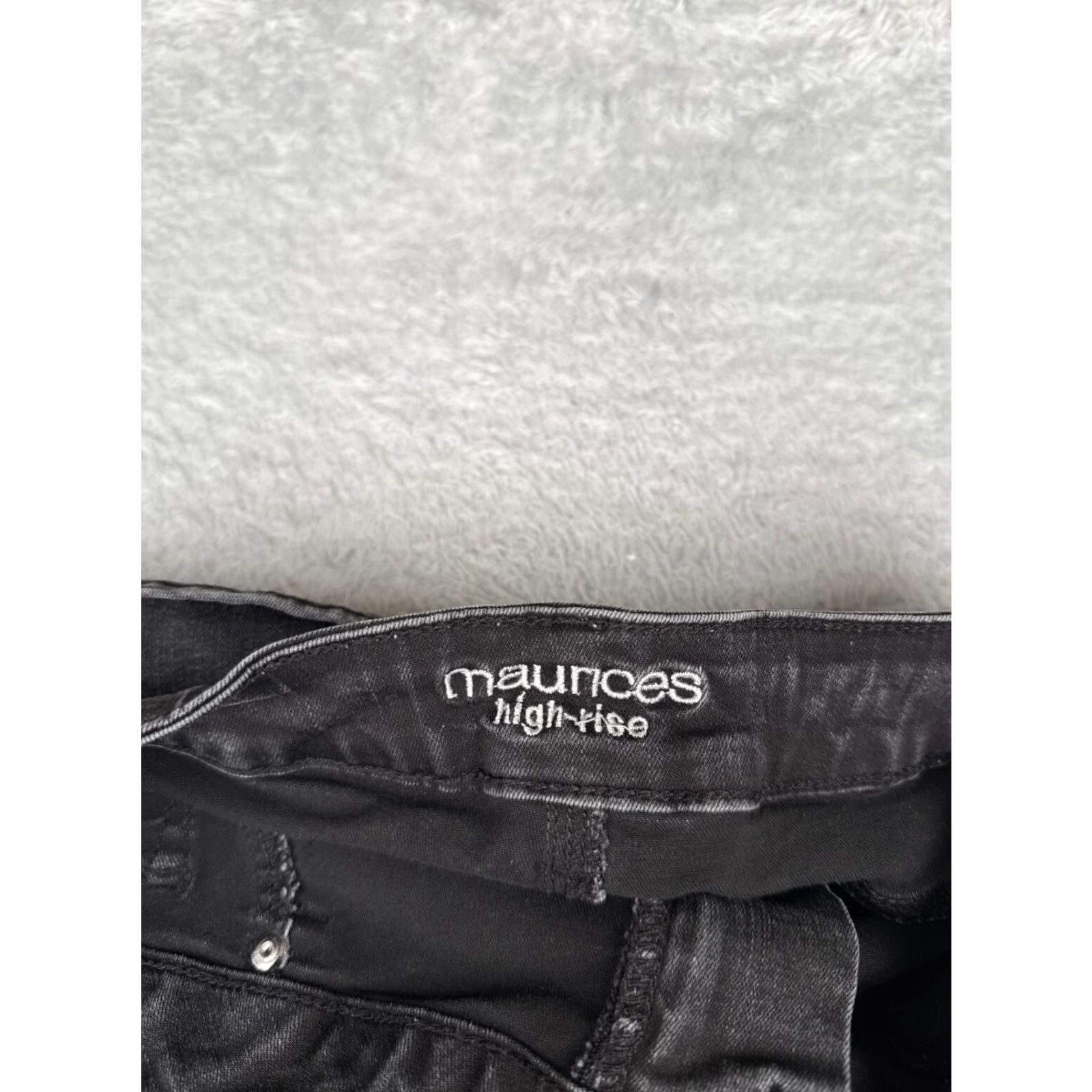 Vintage Maurices Jeans Womens Slim Skinny Mid Rise Black Cotton Blend 27x26 5-Pocket Denim Size 27" / US 4 / IT 40 - 6 Thumbnail