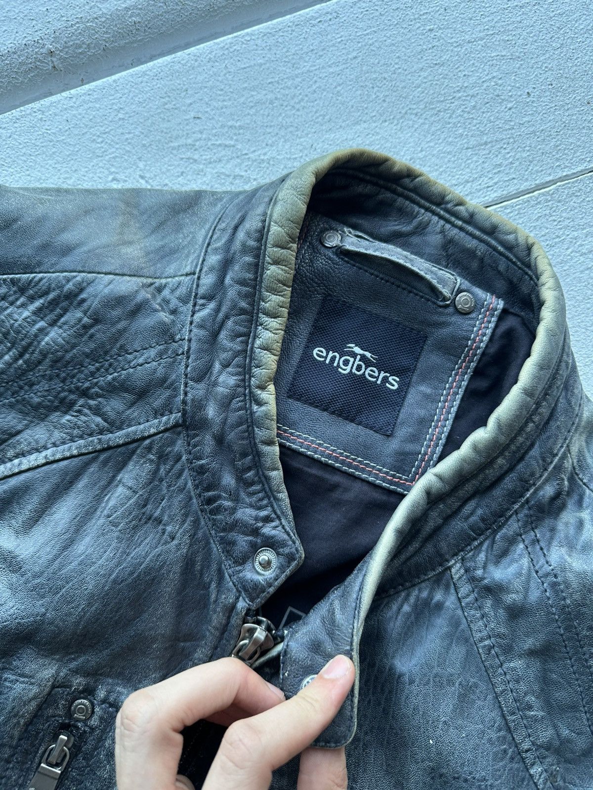 Other 🚨VNTG LEATHER JACKET AVANT GARDE ASYMMETRICAL BLACK MOTO Size US L / EU 52-54 / 3 - 5 Thumbnail