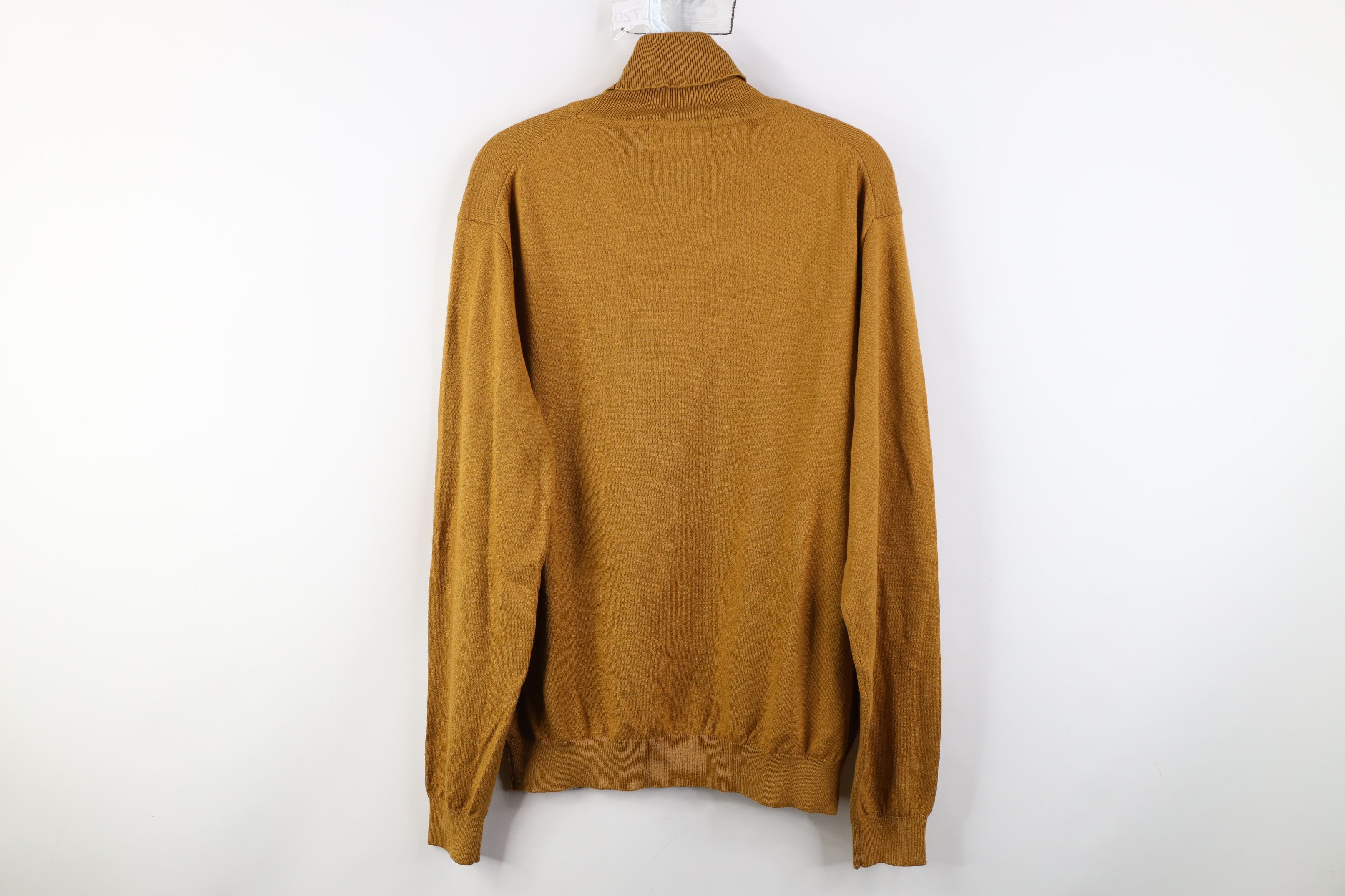 Paul Fredrick Paul Fredrick Wool Cashmere Knit Turtleneck Sweater Gold Size US M / EU 48-50 / 2 - 10 Thumbnail