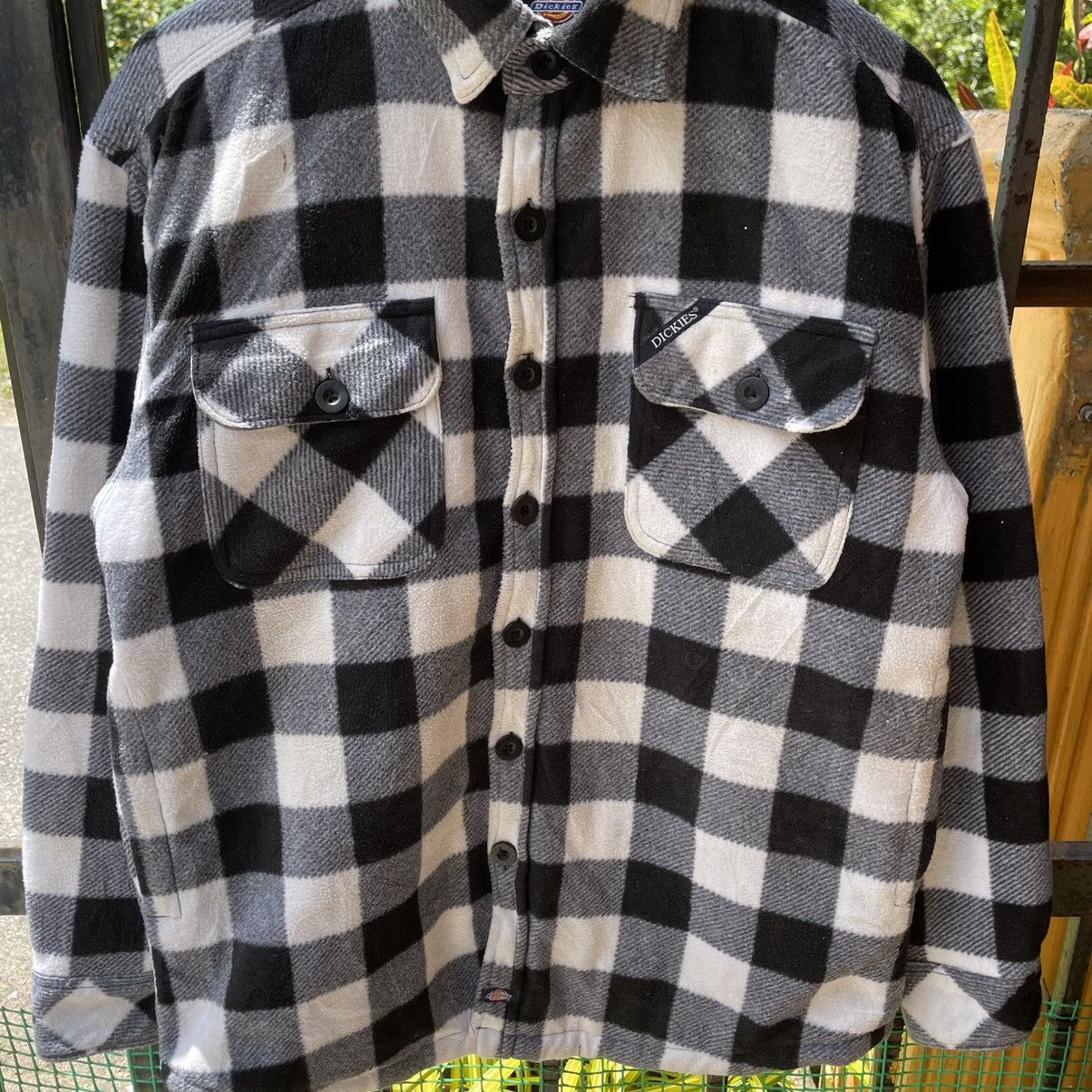 Dickies × Vintage 🔥Vintage Dickies Double Pockets Checkerd Fleece Jacket Size US M / EU 48-50 / 2 - 5 Thumbnail