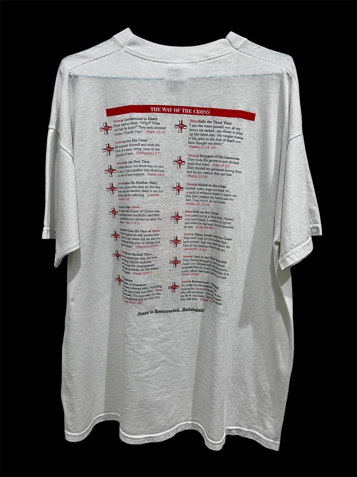 Fruit Of The Loom Vintage CROSS OF OUR Lord Jesus Christ Bible Holy God Tee XL Size US XL / EU 56 / 4 - 3 Thumbnail