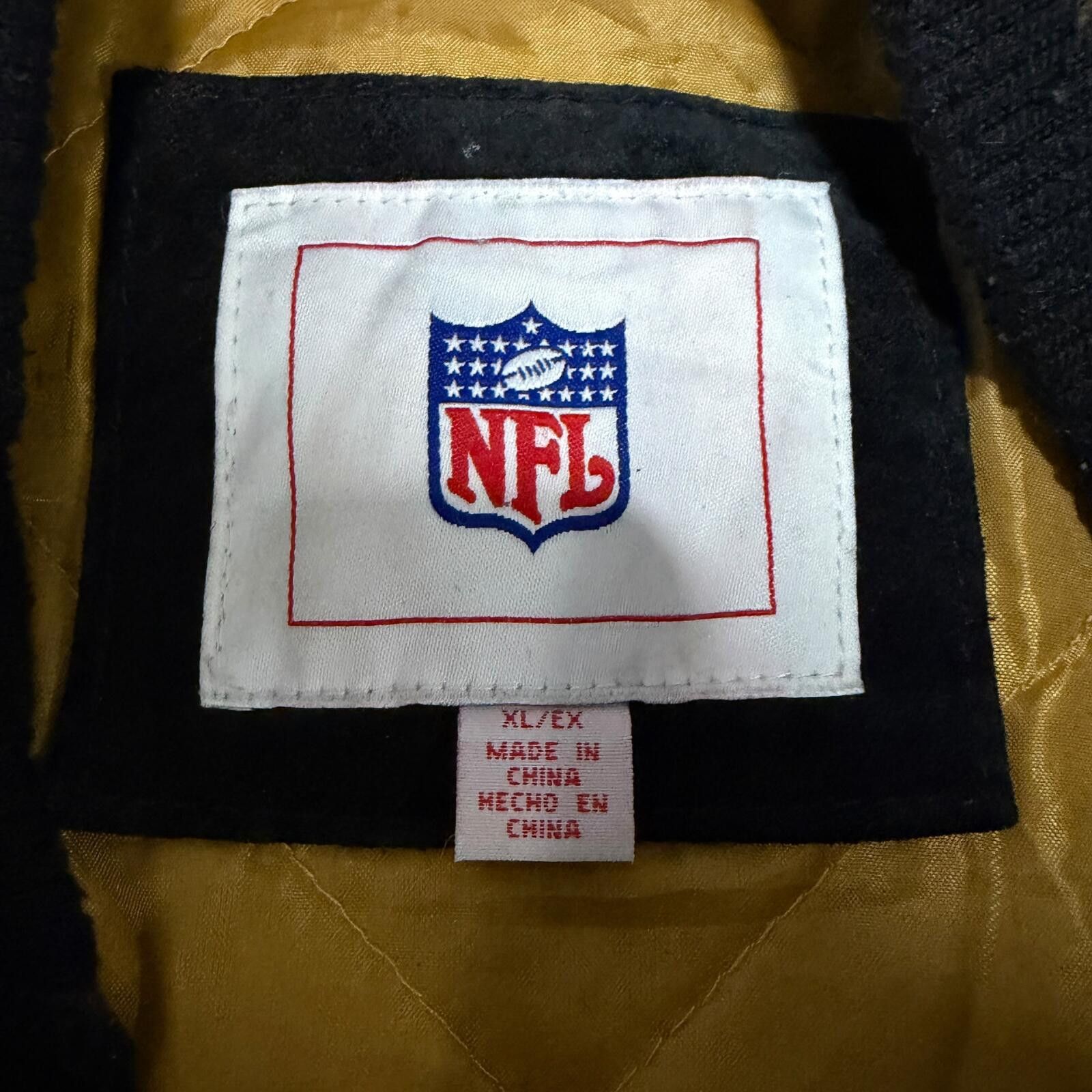 NFL Vintage 00s NFL Pittsburgh Steelers Leather Varsity Jacket Size US XL / EU 56 / 4 - 3 Thumbnail
