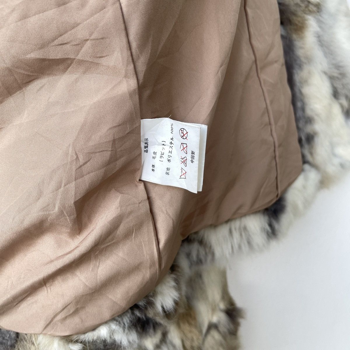 Other Vintage Real Rabbit Fur Mottled Coat Size M / US 6-8 / IT 42-44 - 7 Thumbnail