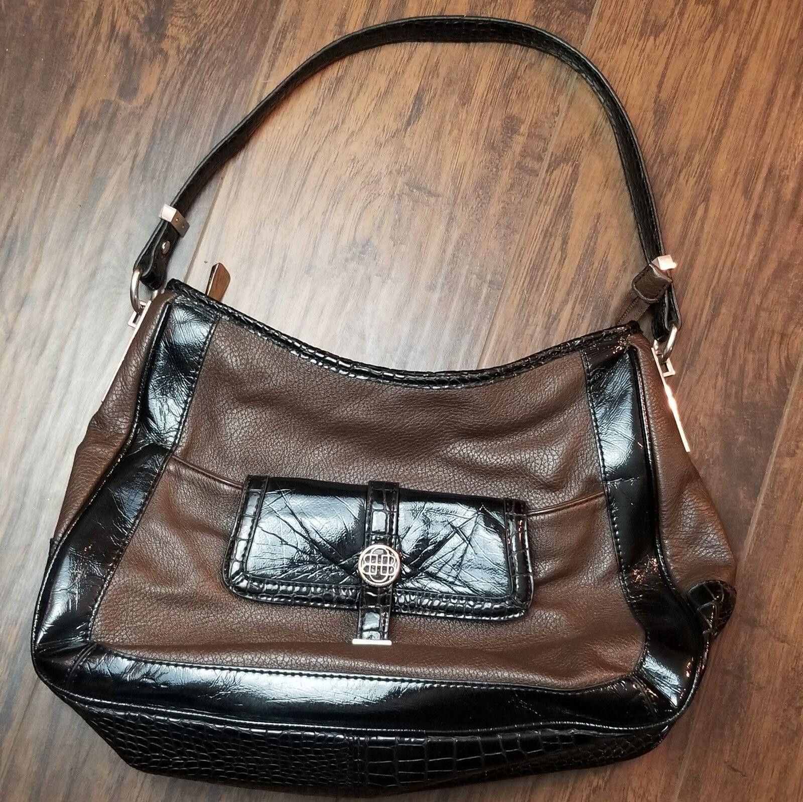 Designer Dana Buchman Purse Brown Black Shoulder Bag winter fall Size ONE SIZE - 1 Thumbnail