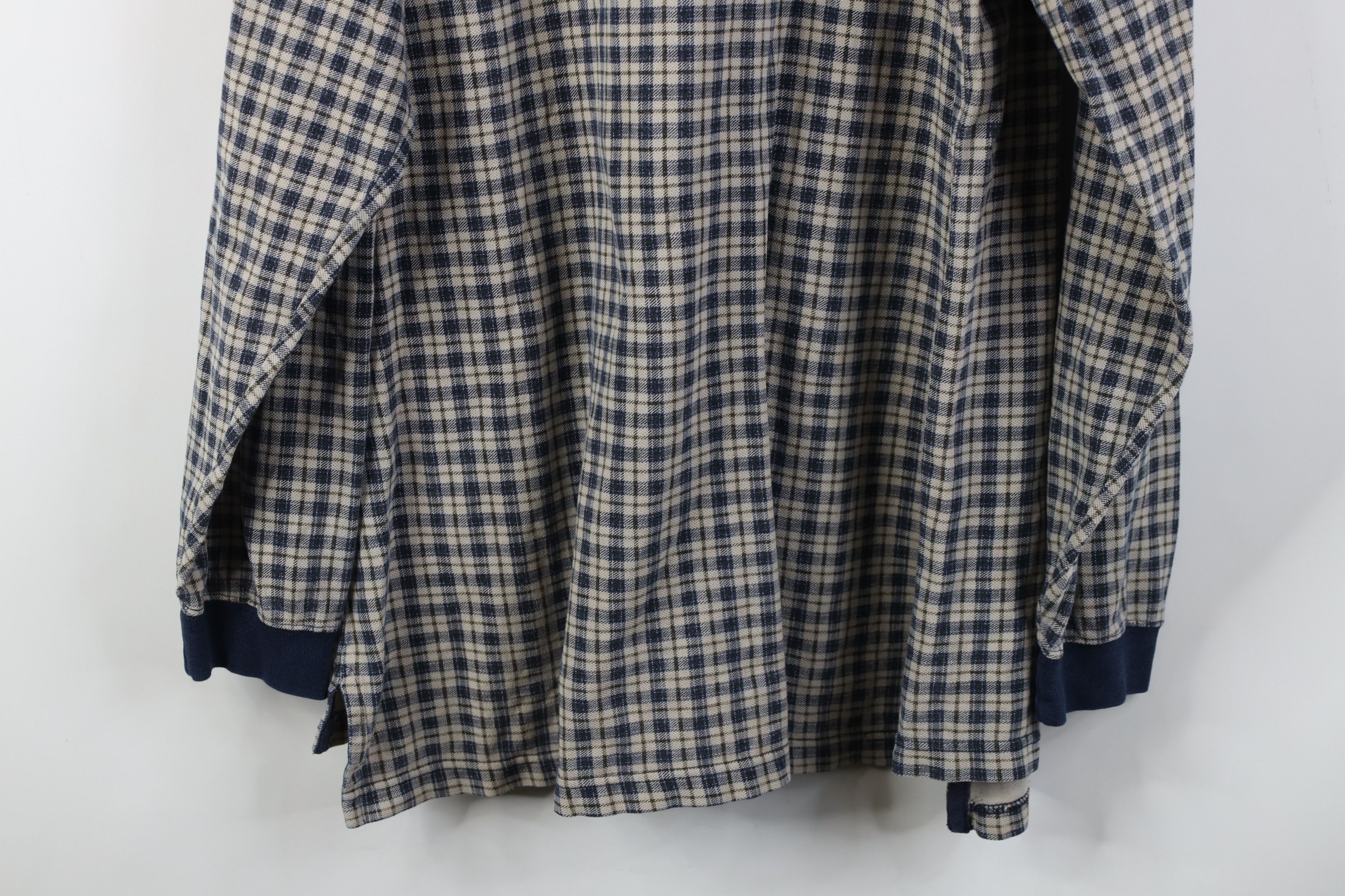 Vintage Vintage 90s Streetwear Long Sleeve Polo Shirt Plaid USA Size US L / EU 52-54 / 3 - 11 Thumbnail