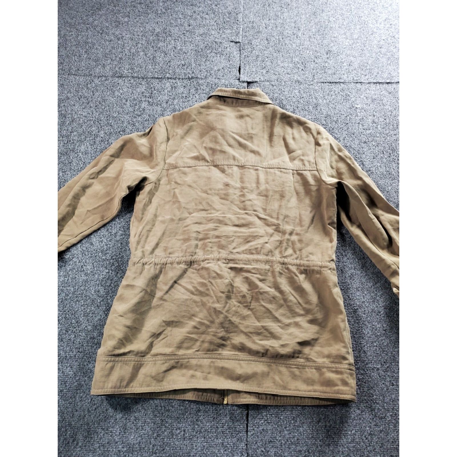 Guess GUESS Field Jacket XS Womens Brown Full Zip Pockets Military Jacket Rayon Blend Solid) Size XS / US 0-2 / IT 36-38 - 7 Thumbnail