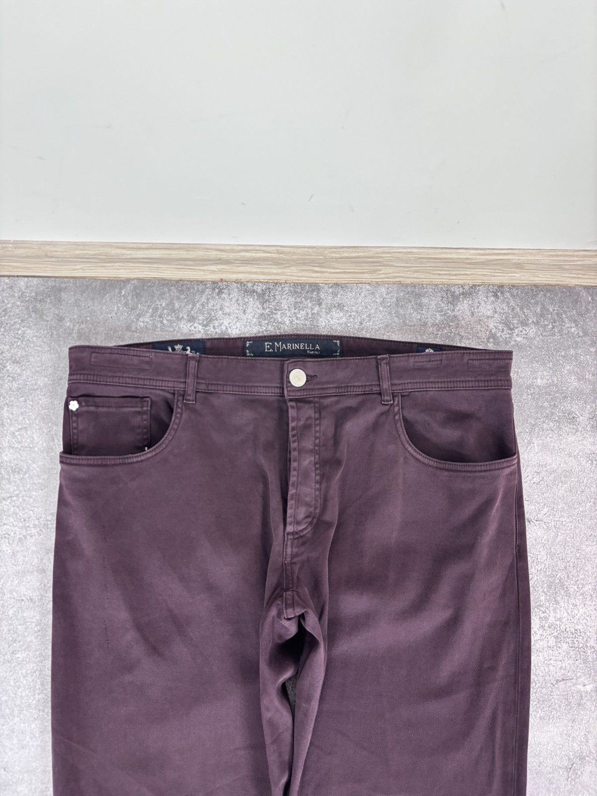 E. Marinella E. Marinella Men’s NWT Burgundy Slim Straight Pants Jeans Size US 30 / EU 46 - 7 Thumbnail