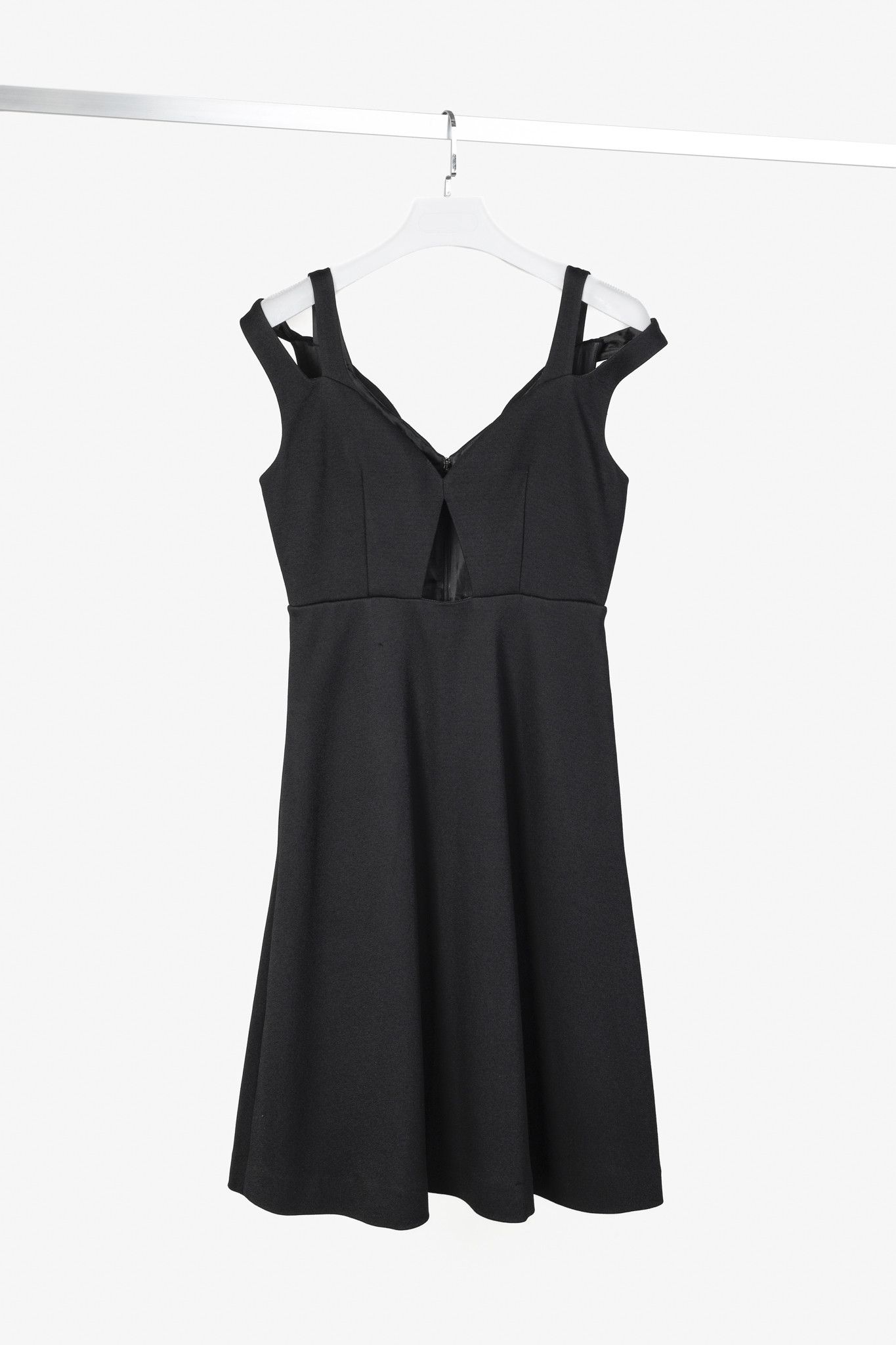 Carven Carven Lys Noir Wool Cut-Out Midi Dress Size S / US 4 / IT 40 - 1 Thumbnail