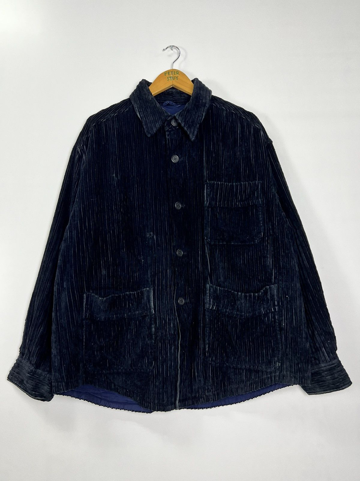 image of Romeo Gigli Corduroy Jacket in Black, Men's (Size XL)