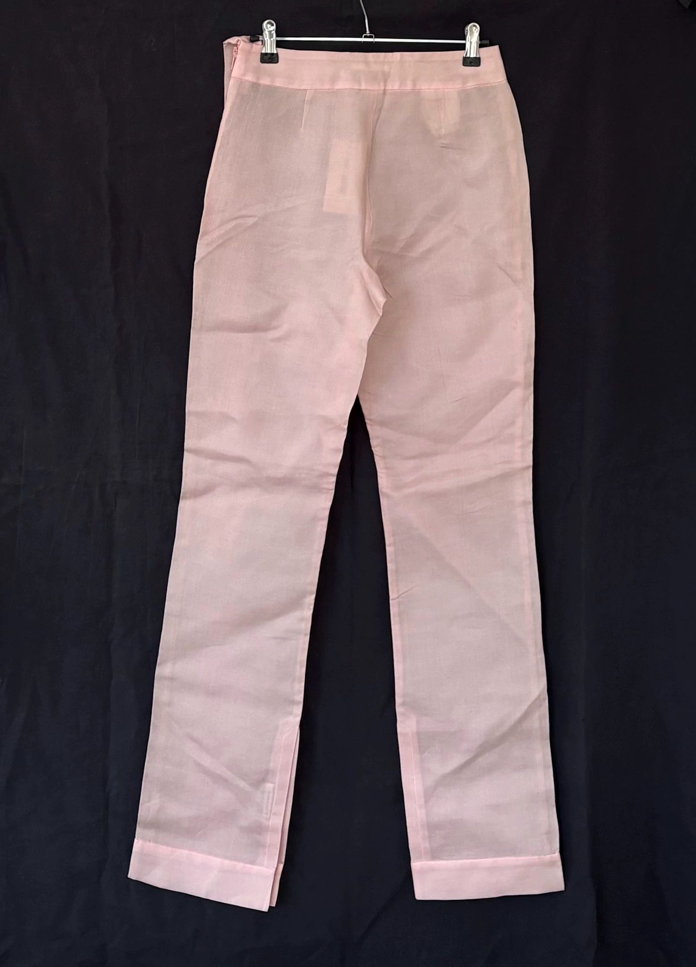 Helmut Lang Helmut Lang Women's Light Pink Silk Trousers Size 26" / US 2 / IT 38 - 2 Thumbnail