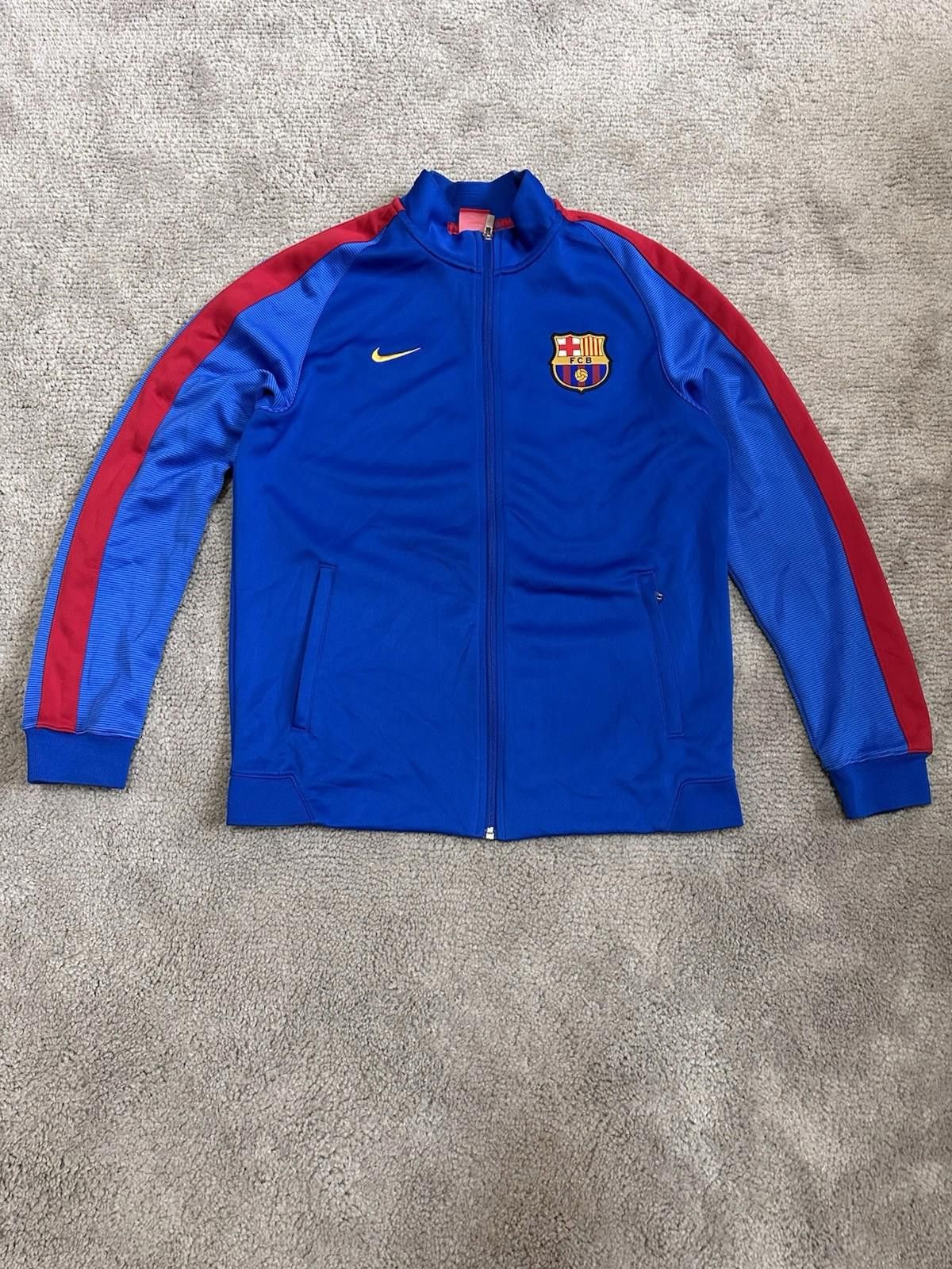 Nike Nike Fc Barcelona Mens Large Track Zip up Jacket in Blue Size US L / EU 52-54 / 3 - 1 Thumbnail