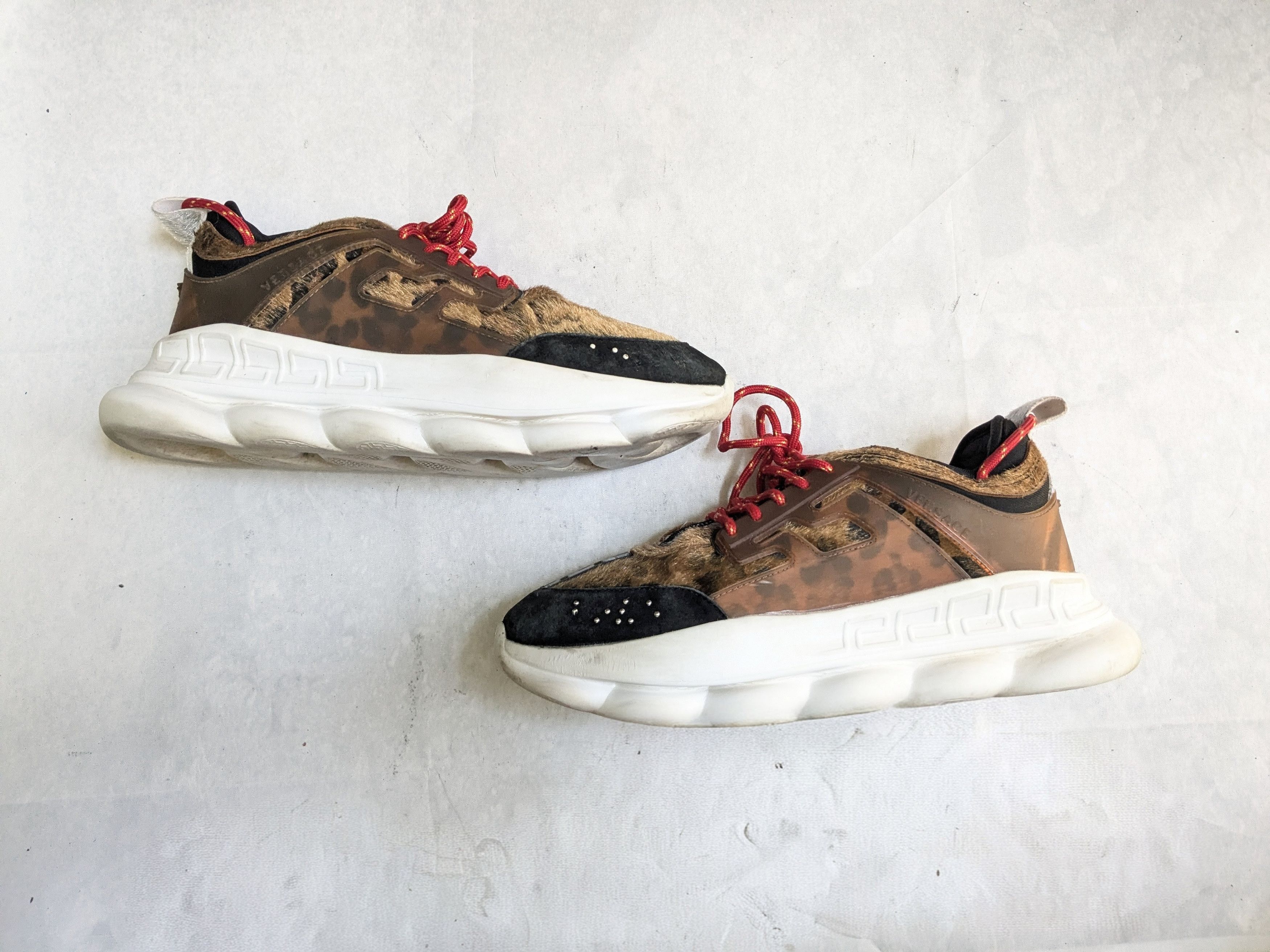 Versace Versace Chain Reaction Sneakers 11 44 Cheetah Size US 11 / EU 44 - 1 Thumbnail