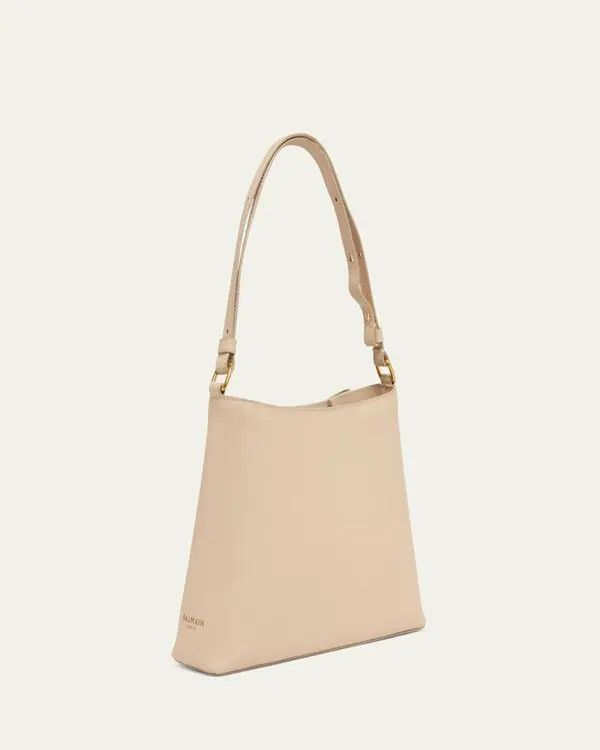 Balmain o1s1wg111225 Size:OS/Embleme Leather Shoulder Bag in Pink Size ONE SIZE - 2 Thumbnail