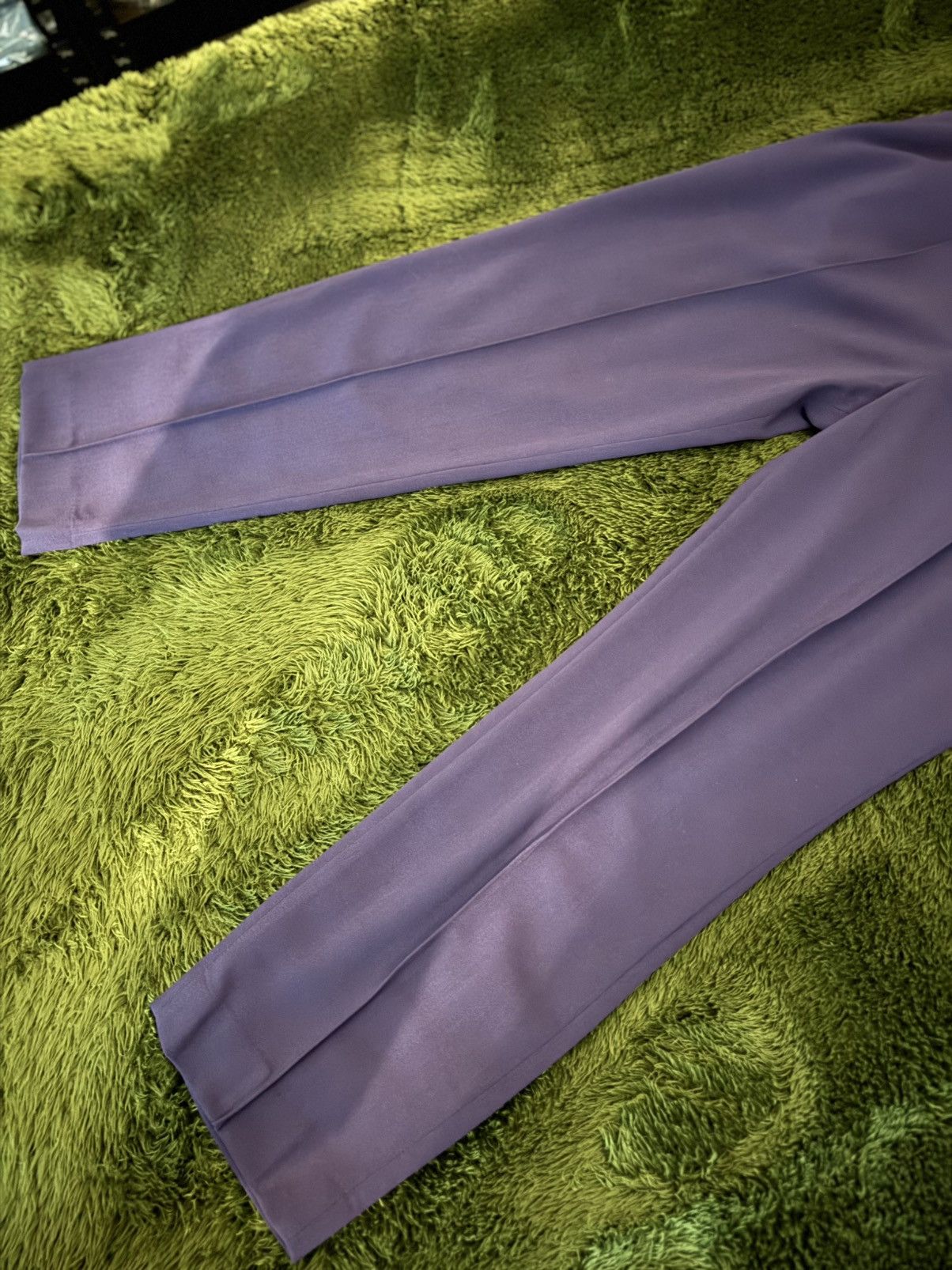 Needles M] Needles Side Tab Wool-Poly Blend Slacks Purple Size US 32 / EU 48 - 7 Thumbnail