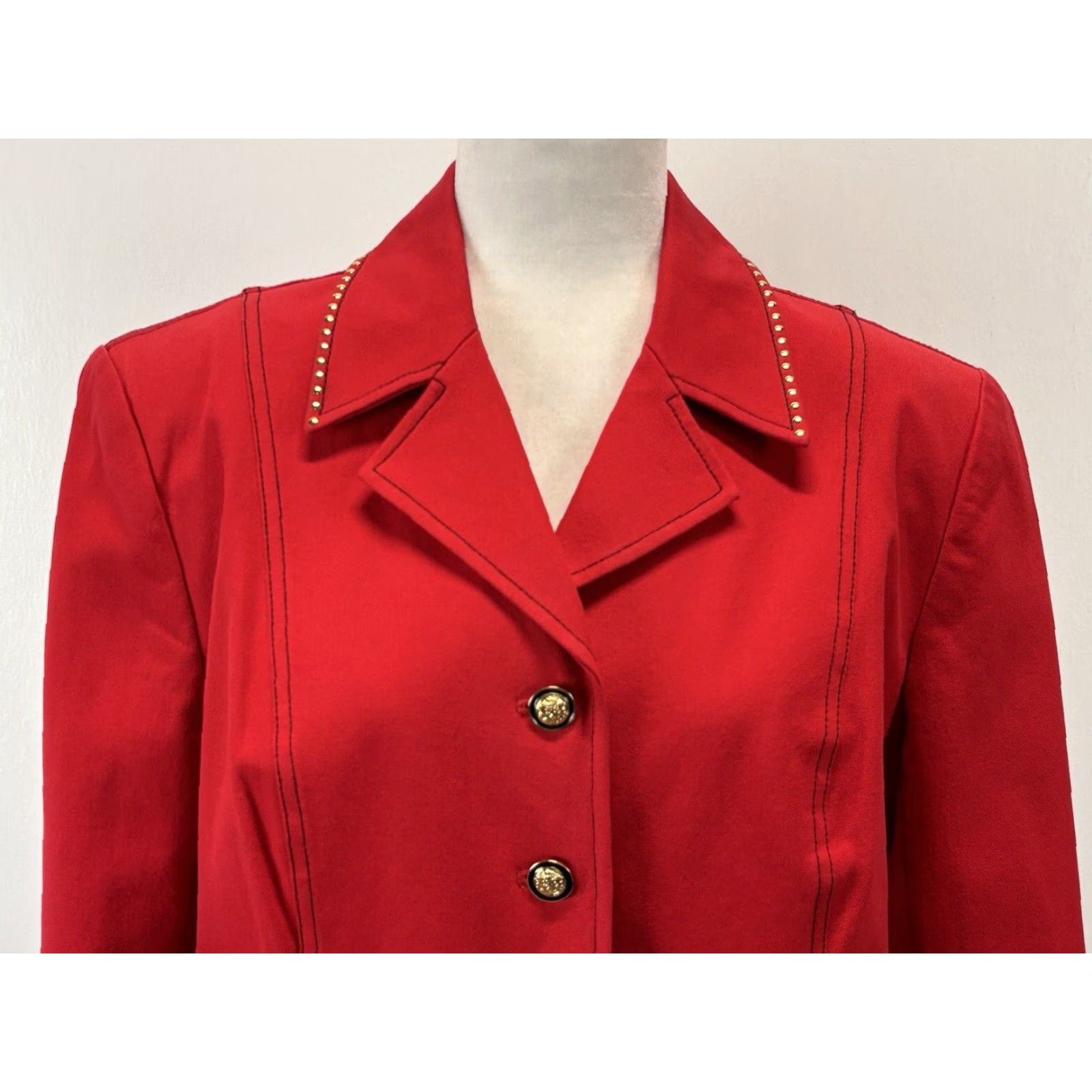 Vintage VINTAGE St. John Sport Red Mid Length Coat Jacket Large Women's Business Casual Size L / US 10 / IT 46 - 5 Thumbnail