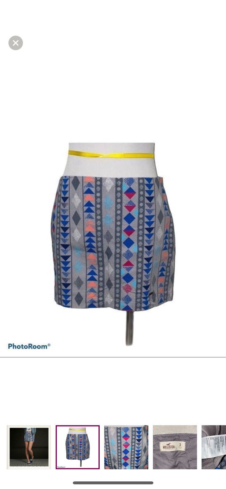 Hollister Hollister geometric mini skirt size 3 Size 26" / US 2 / IT 38 - 1 Thumbnail