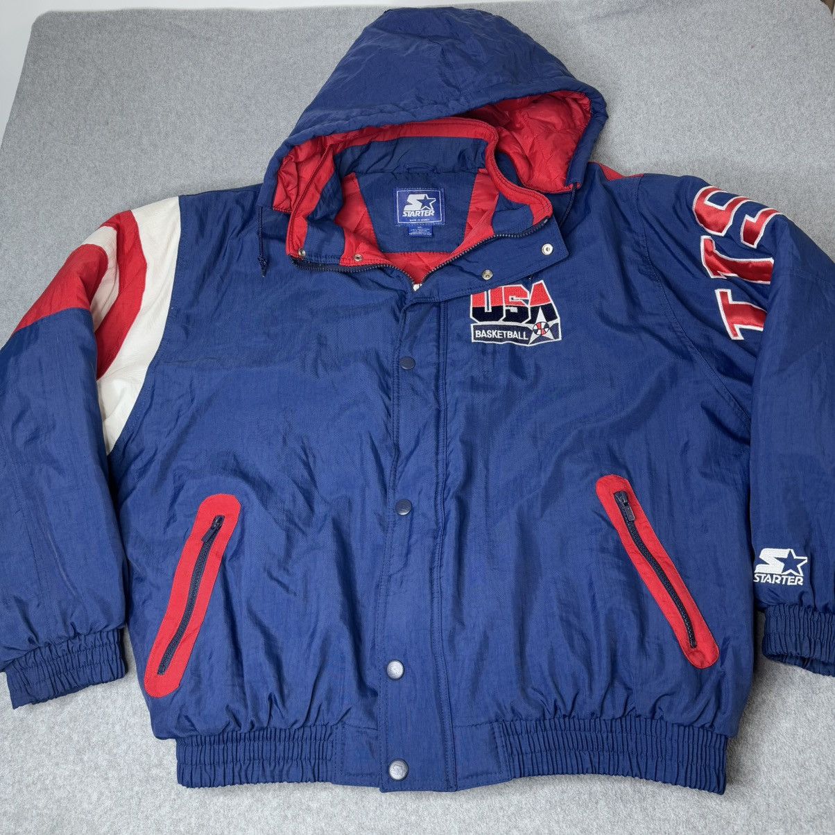 Starter Vtg Olympic USA Basketball 90s Starter Coat America XL Size US XL / EU 56 / 4 - 8 Thumbnail