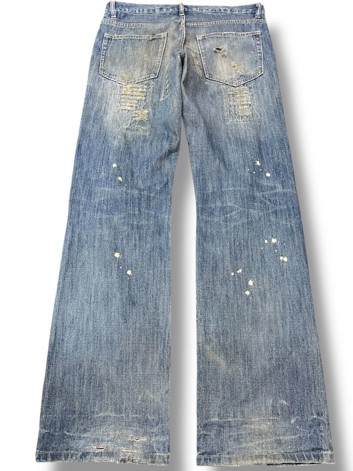 Japanese Brand × Vintage Vintage Japanese Brand Ripped Chain Stitch Denim Size US 32 / EU 48 - 7 Thumbnail