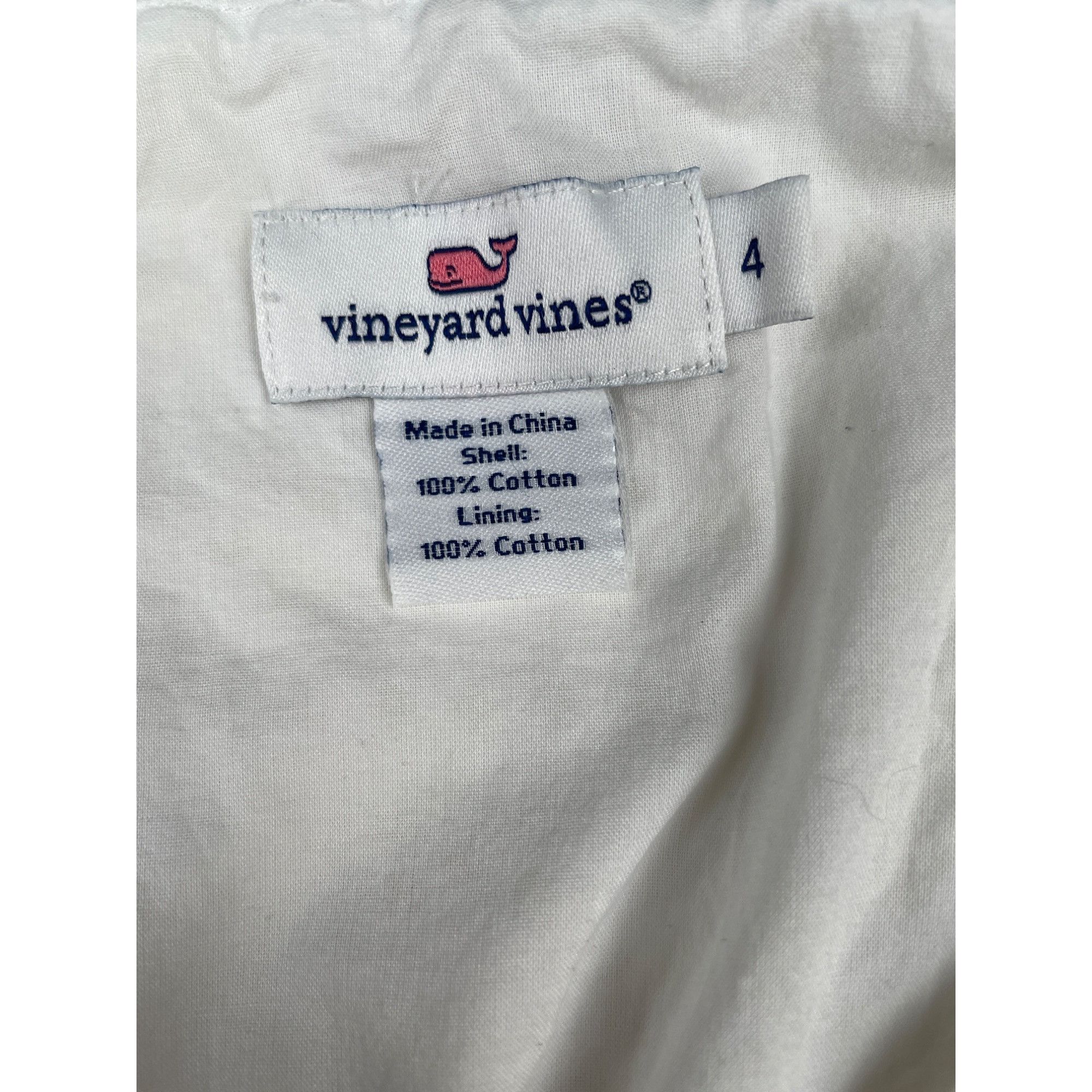 Vineyard Vines Vineyard Vines Women's White Sleeveless Shirt/Blouse Scallop Size S / US 4 / IT 40 - 4 Thumbnail