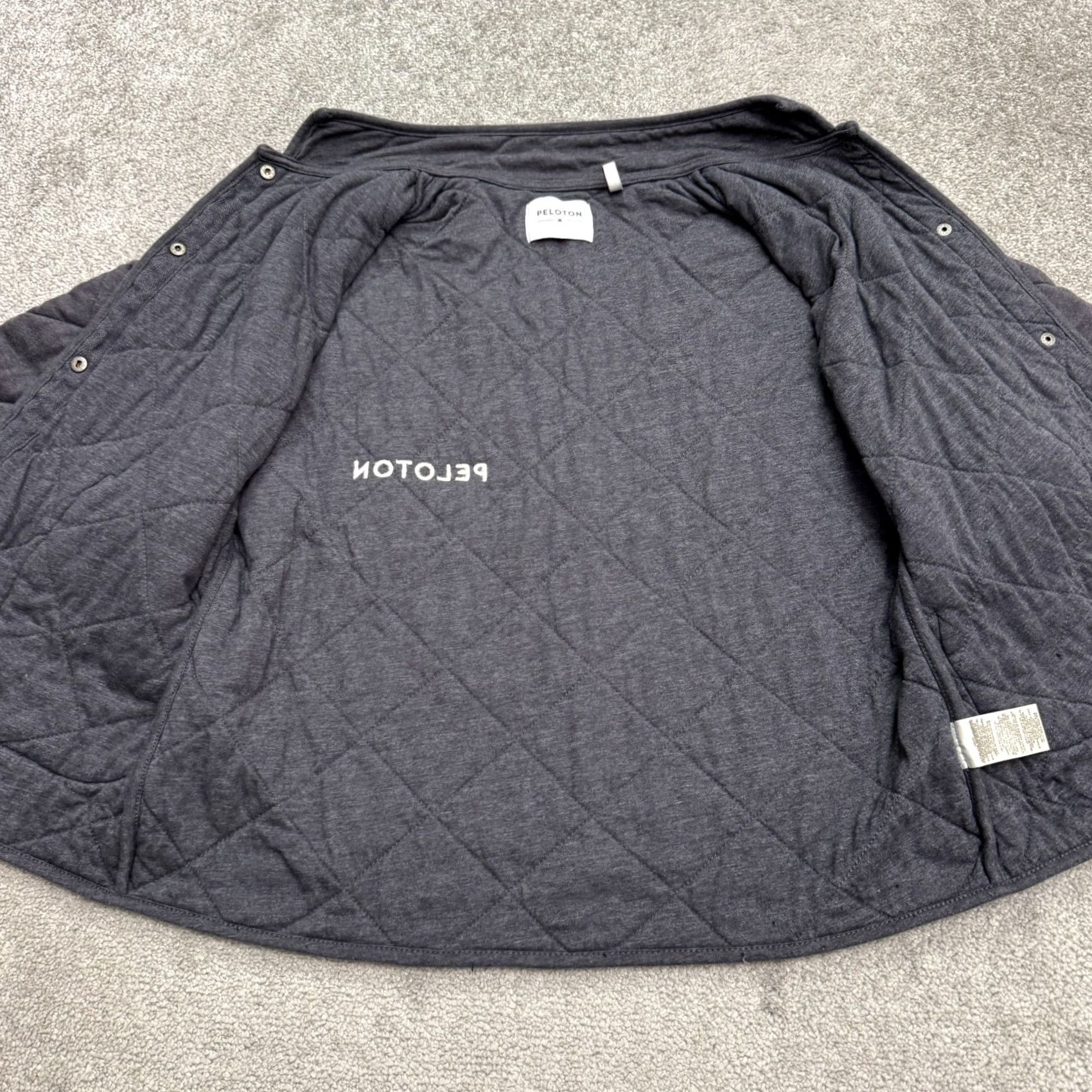 Vintage Peloton Quilted Jacket Womens Medium Gray Button Down Snap Full Zip Pockets Outdoor Regular Fit Classic Casual Size M / US 6-8 / IT 42-44 - 7 Thumbnail