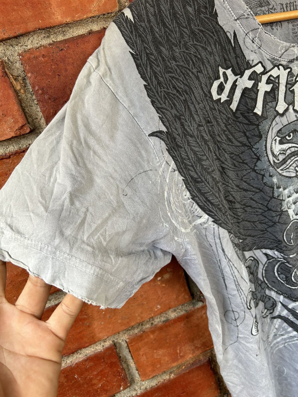 Affliction × Beauty Beast 💥 RARE AFFLICTION BAMBOO WINGS TEE Size US L / EU 52-54 / 3 - 5 Thumbnail