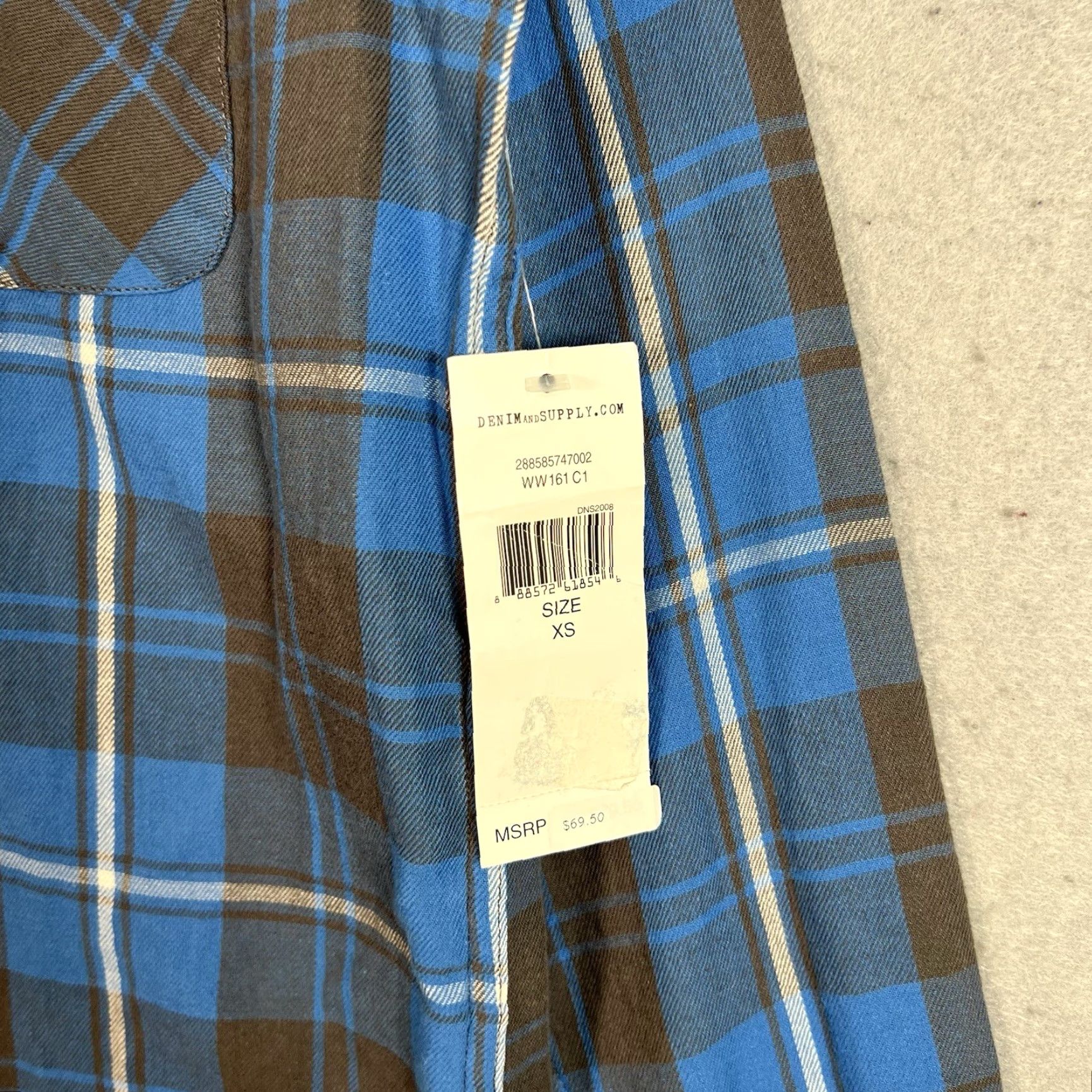 Ralph Lauren VINTAGE Denim & Supply Ralph Lauren Plaid Button-Up Shirt Womens XS Blue Long Sleeve, Collared, Classic Fit Size XS / US 0-2 / IT 36-38 - 5 Thumbnail