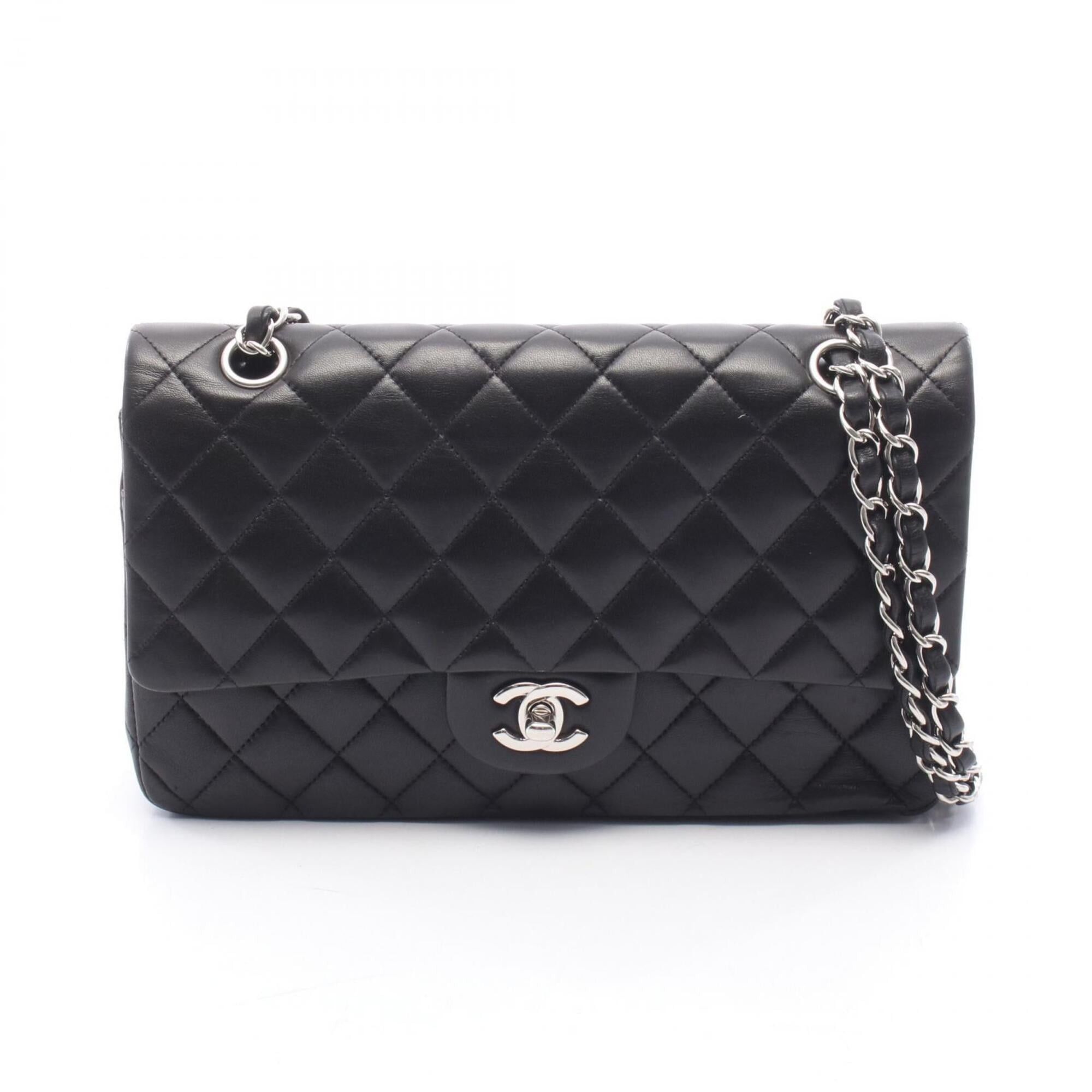 Chanel Chanel Matelassé Double Flap Shoulder Bag/Handbag, Lambskin Leather, Women's, Black Size ONE SIZE - 1 Thumbnail