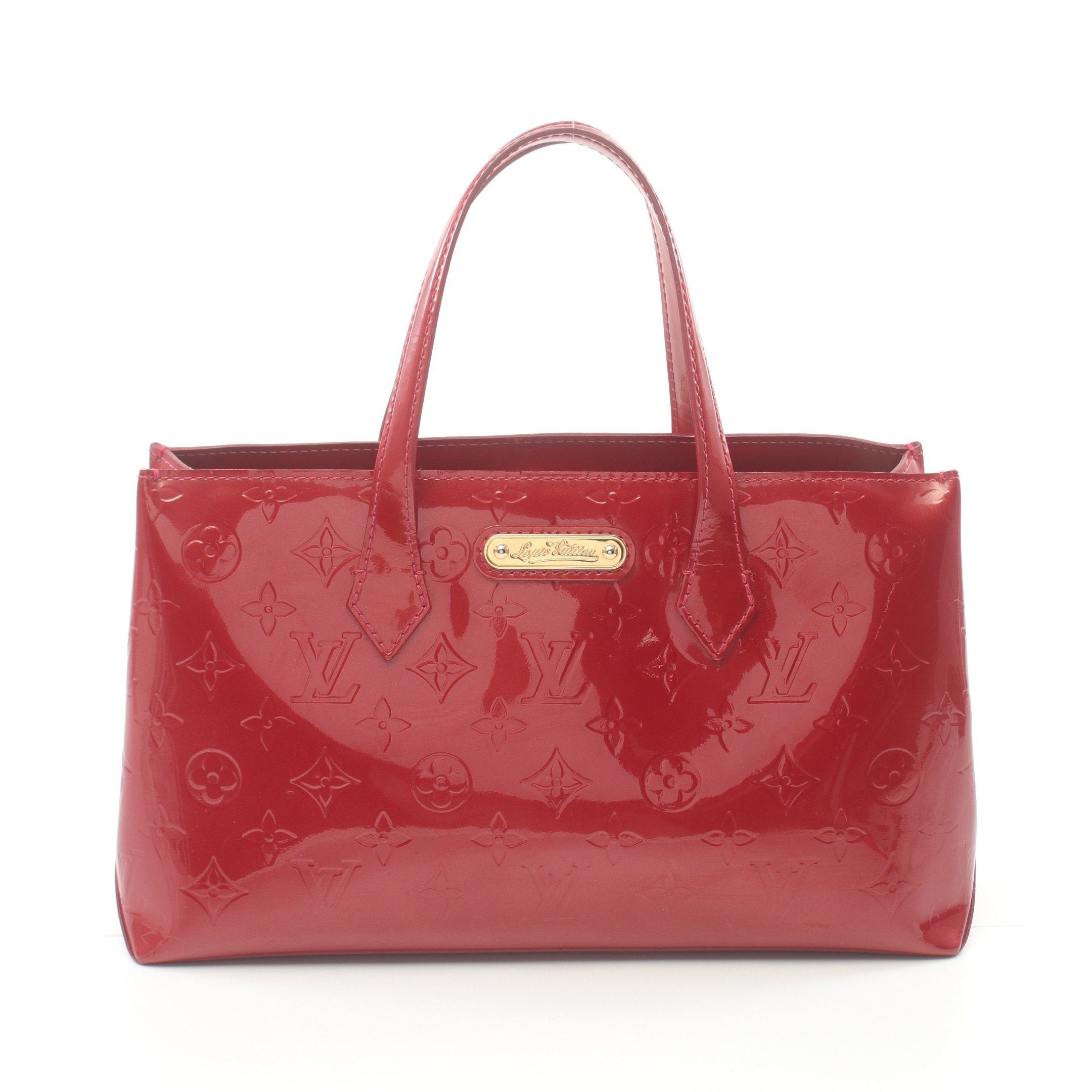 Louis Vuitton Louis Vuitton Wilshire Pm Monogram Vernis Pomme D'Amour Handbag Leather Red Size ONE SIZE - 1 Thumbnail