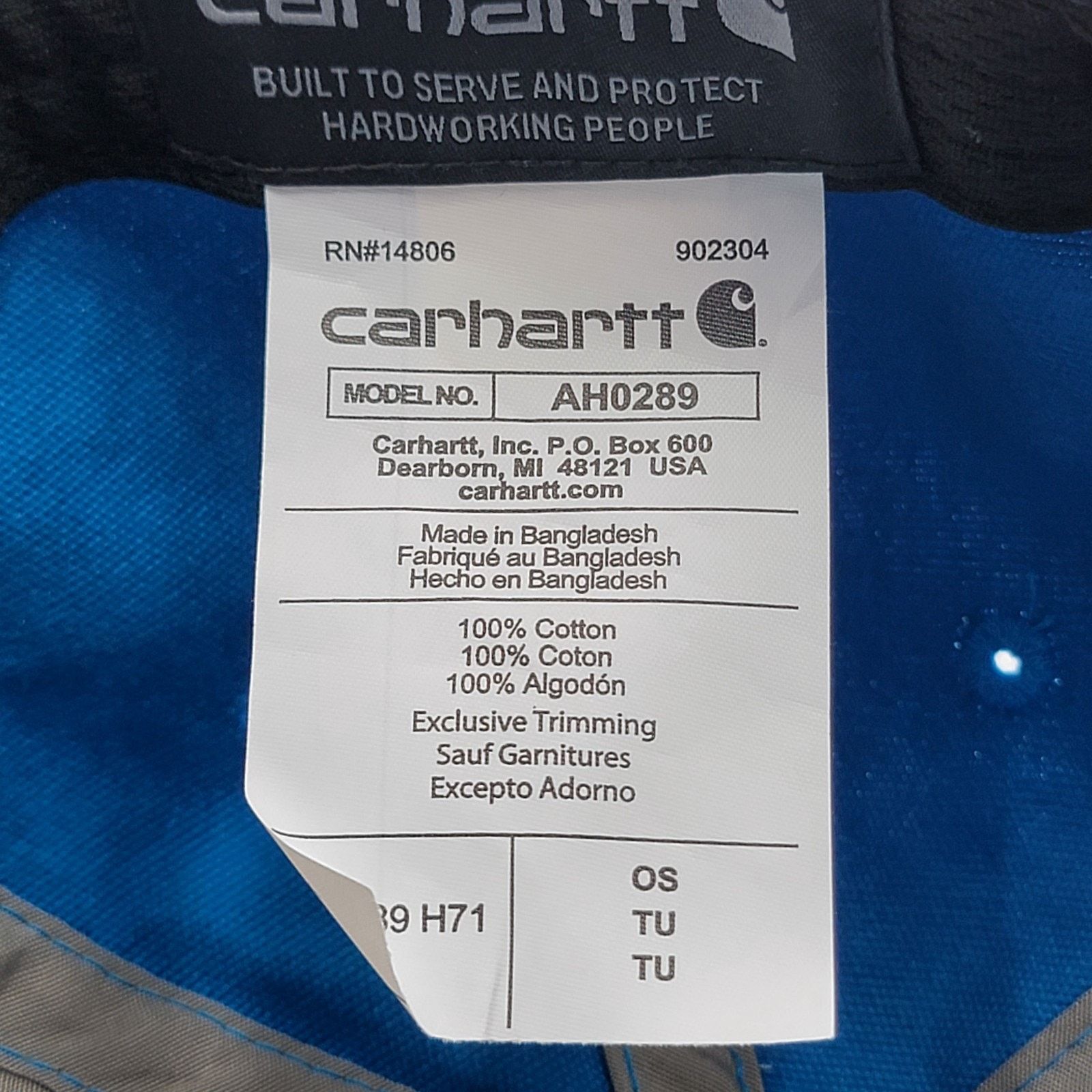 Carhartt New Carhartt Odessa Hat Canvas Cap AH0289-M Sky Blue New Size ONE SIZE - 6 Thumbnail