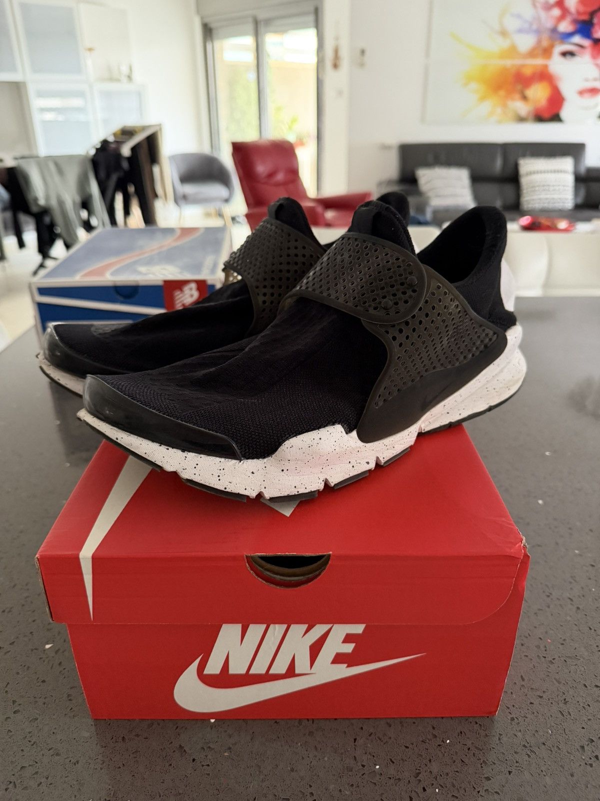 Nike Nike Sock Dart Black White 12US Size US 12 / EU 45 - 1 Thumbnail