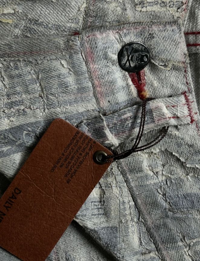 Other Diamond Dogs Waxed Newspaper-Coated Denim Pants Size US 37 - 4 Thumbnail
