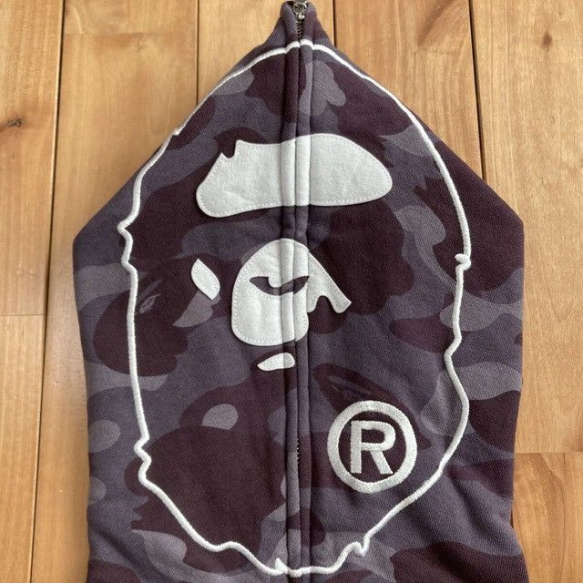 Bape BAPE CAMO APE Head full zip hoodie burgundy a bathing ape Size US M / EU 48-50 / 2 - 4 Thumbnail