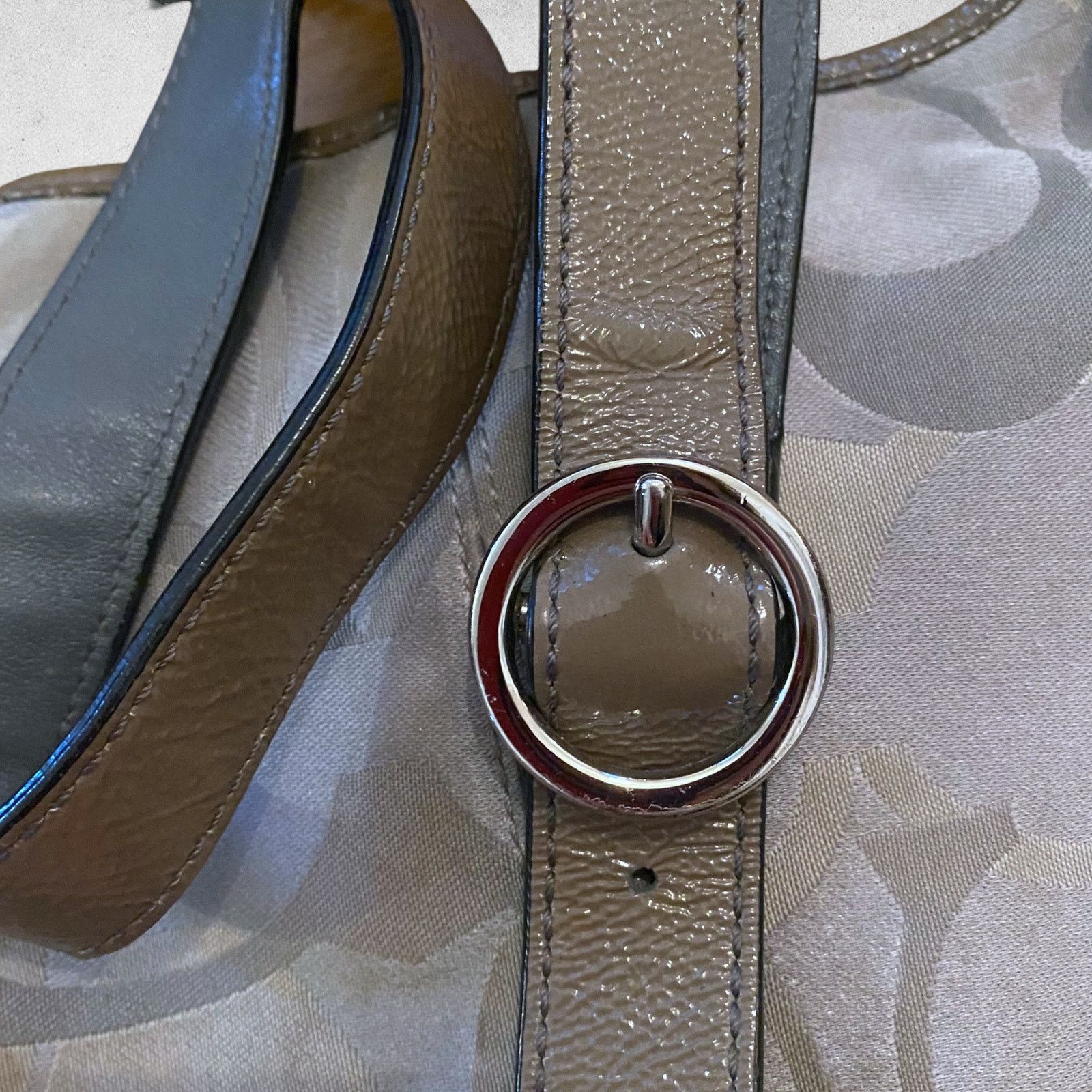 Coach Coach Penelope Optic Signature Crossbody Bag Gray Canvas Size ONE SIZE - 7 Thumbnail