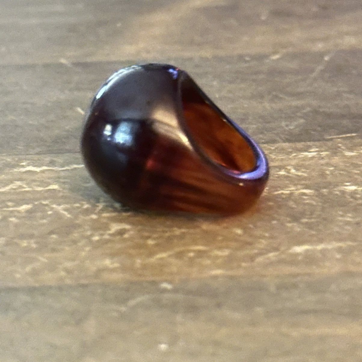 Vintage Vintage Amber lucite dome ring Size ONE SIZE - 5 Thumbnail