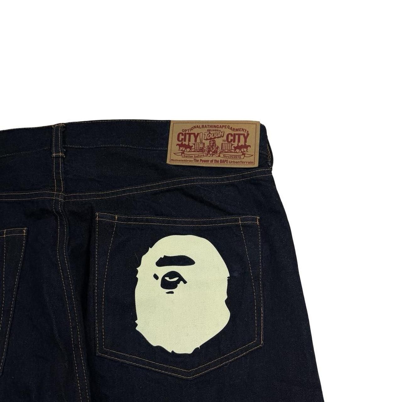 Bape Vintage Bape Ape Head Denim Jeans - Waist: 40 Size US 40 / EU 56 - 4 Thumbnail