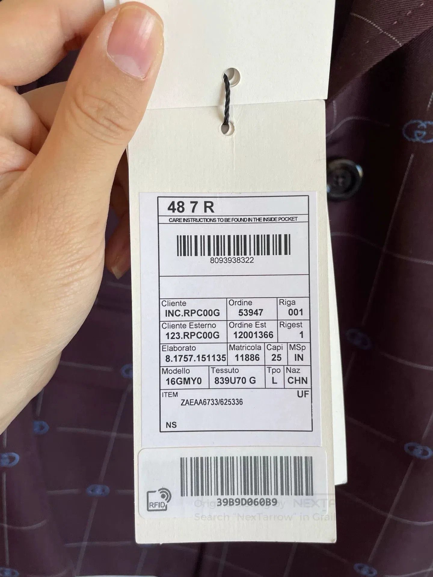 Gucci Gucci Men's Burgundy Double-Breasted Blazer. Size US S / EU 44-46 / 1 - 7 Thumbnail