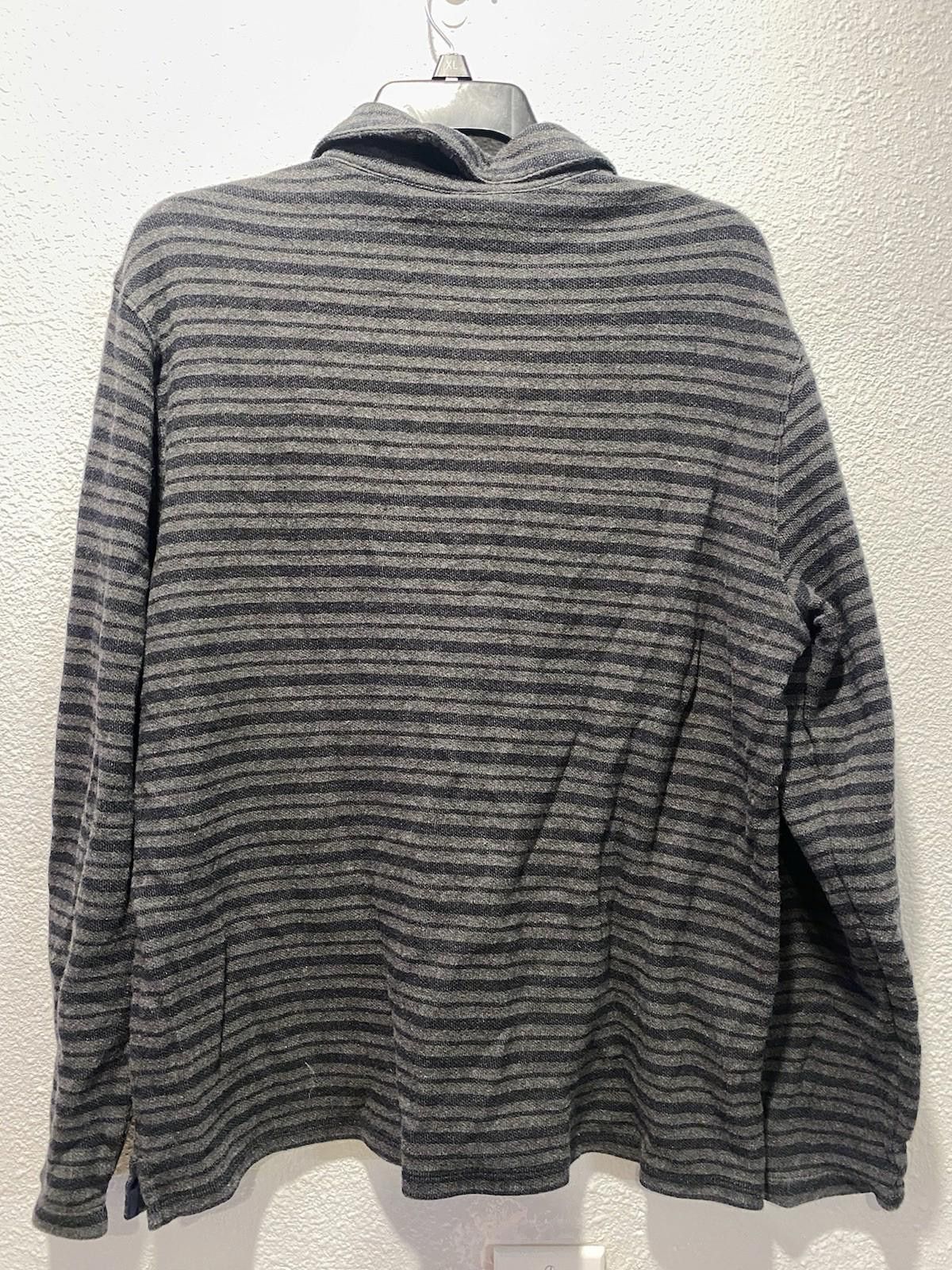 Vince VINCE MENS LIGHTWEIGHT STRIPED Sweater SIZE L Grey Cotton Size US L / EU 52-54 / 3 - 2 Thumbnail
