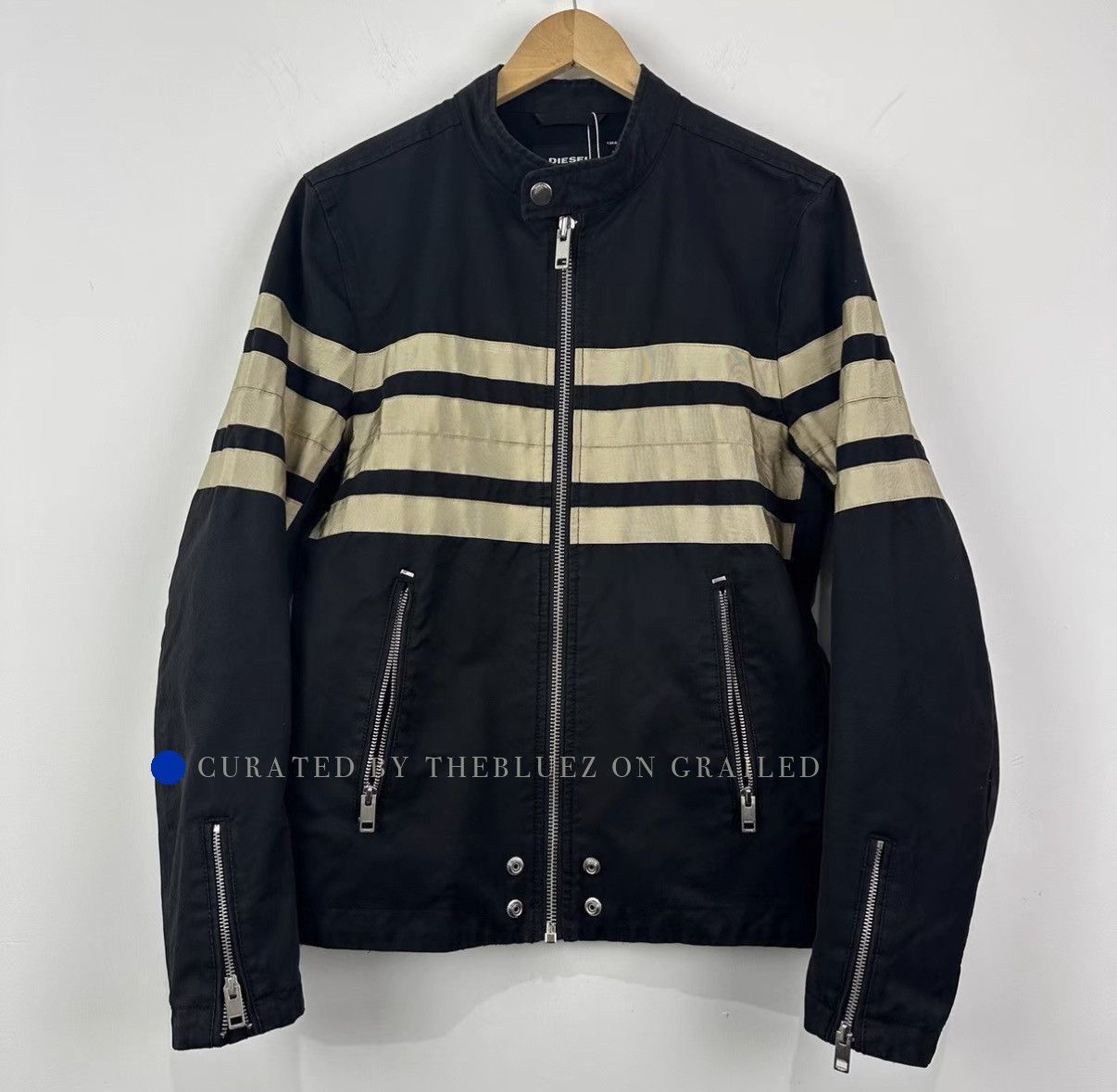 Diesel Black Gold Black Stand Collar Jacket Size US M / EU 48-50 / 2 - 1 Thumbnail