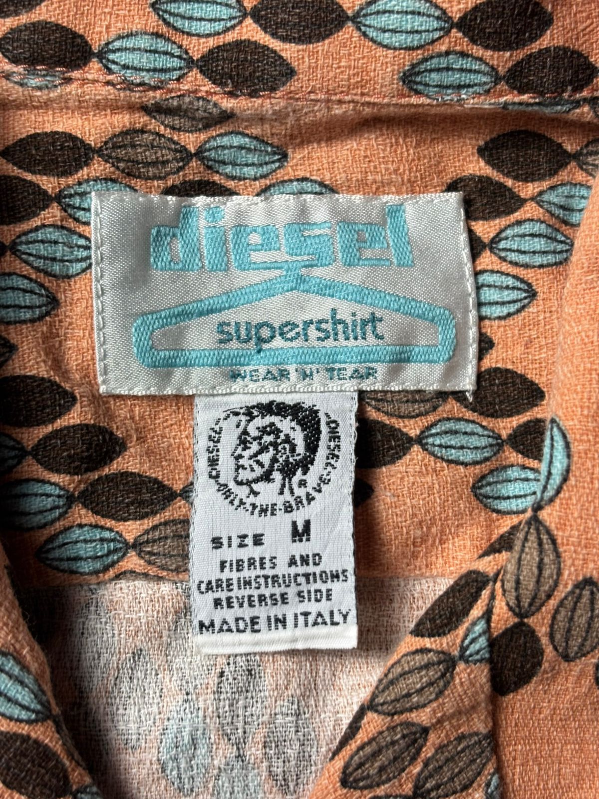 Diesel 1990s Diesel Supershirt Pattern Open Collar Shirt Size US M / EU 48-50 / 2 - 3 Thumbnail