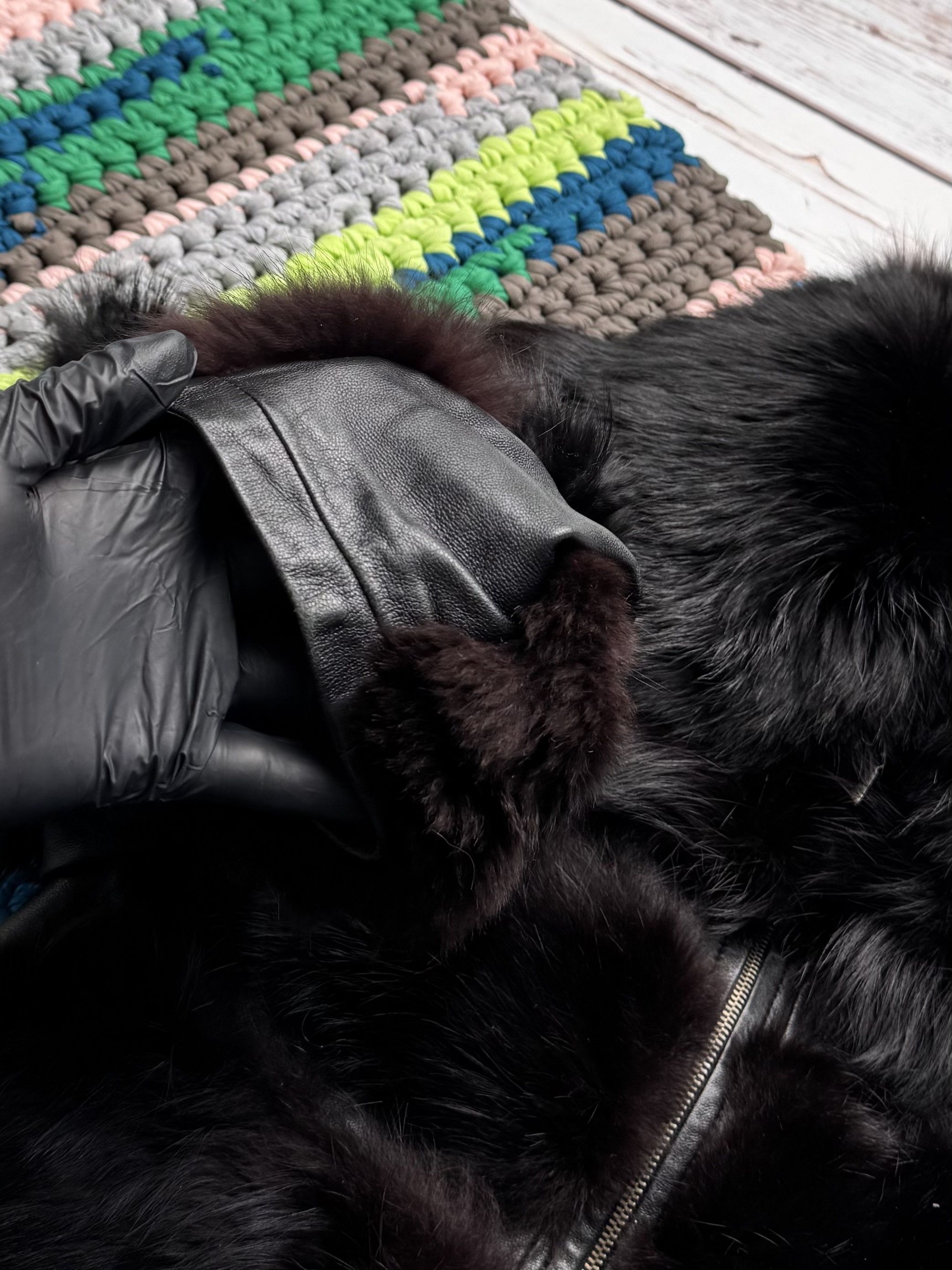 Vintage Women Vintage Leather Real Fur Jacket Winter Coat (D15) Size M / US 6-8 / IT 42-44 - 11 Thumbnail